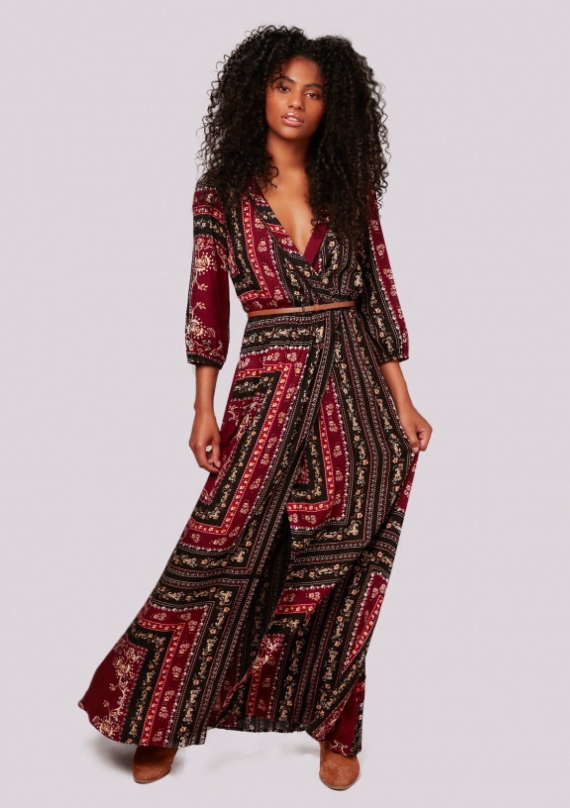 Maxikleid »Scarf Print Crepe FauxWrap Dress«