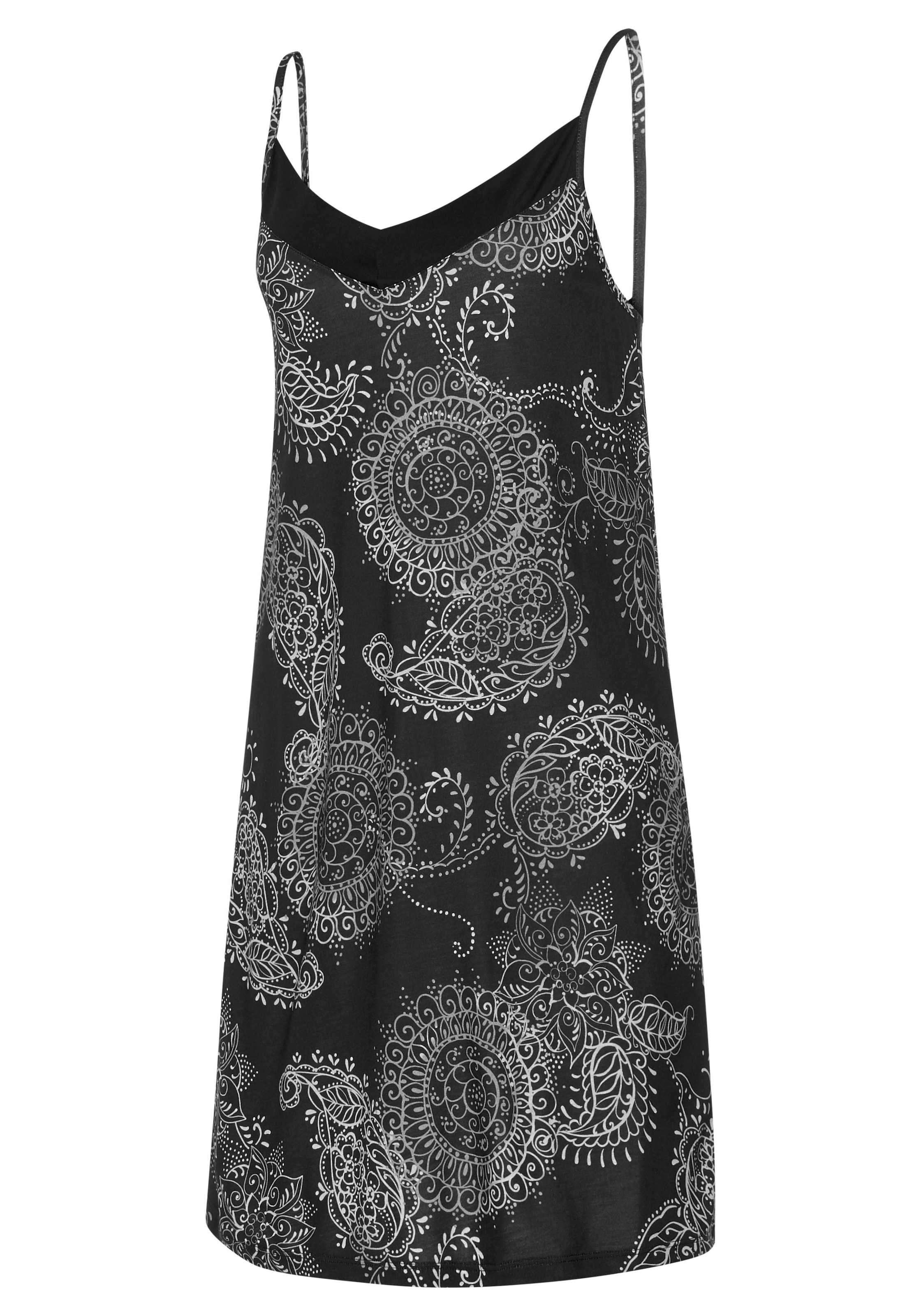 Vivance Dreams Negligé, im schwarz-weissen Paisley-Dessin