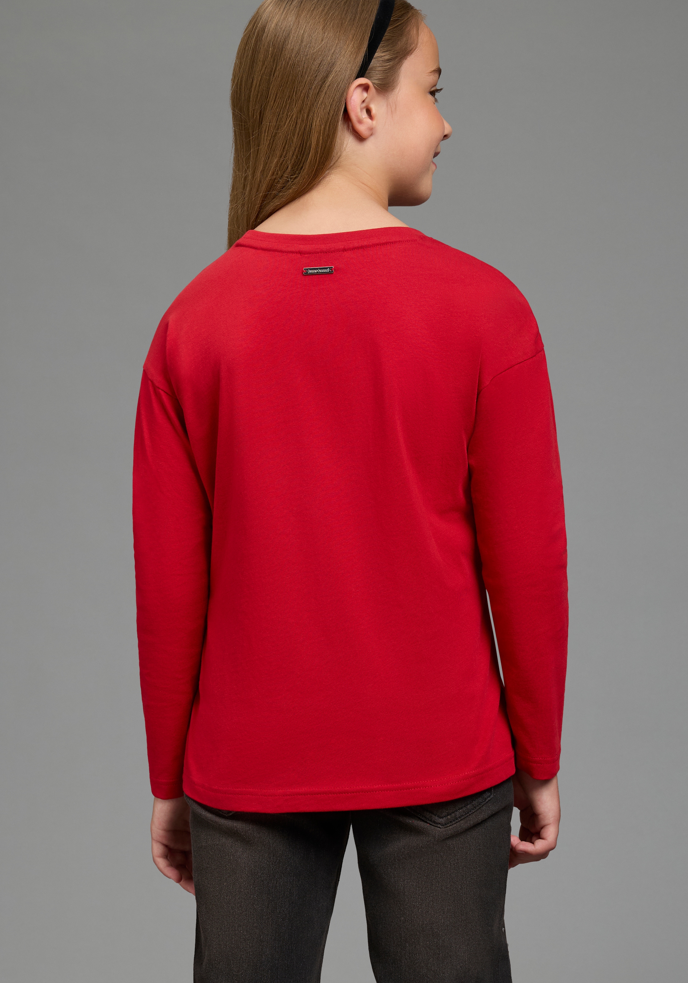 Bruno Banani T-shirt à manches longues »Shirt mit Paillettendetails für Mädchen« pour adolescents, t-shirt manches longues avec paillettes