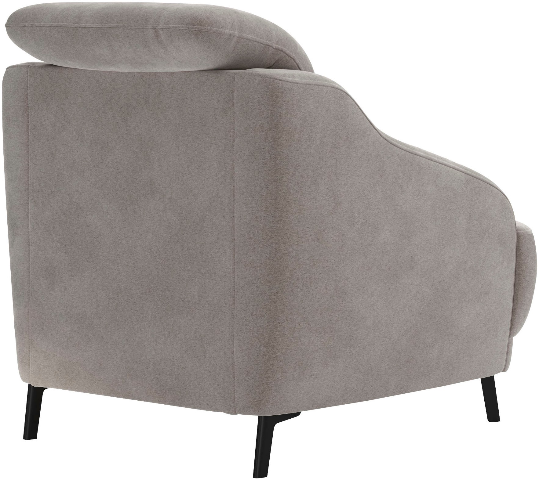 sit&more Sessel »Blues«, (1 St.), mit Metallfüssen, schwarz-matt