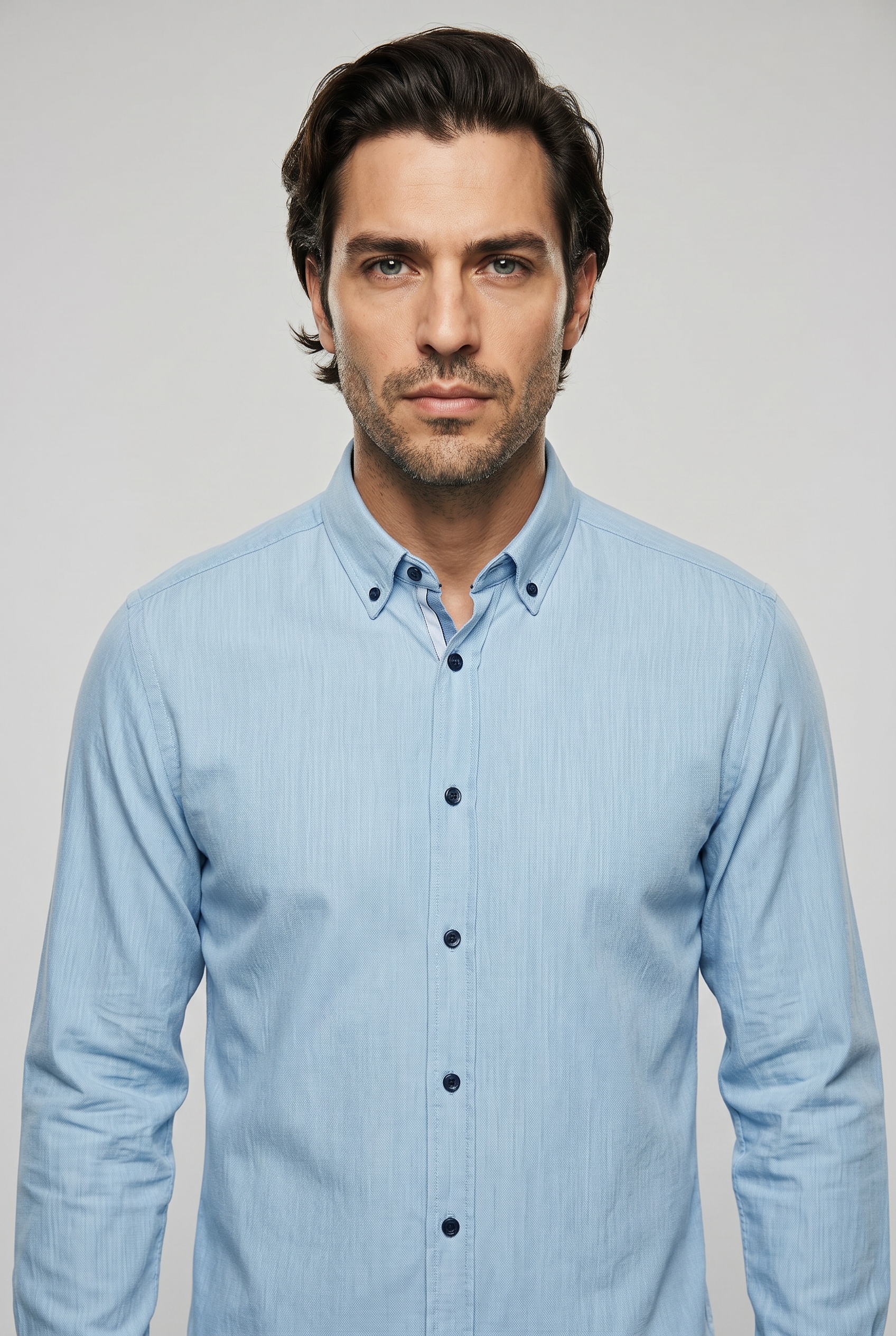 OLYMP Chemise à manches longues Regular Fit, Businesshemd, Button-down-Kragen, Feincord