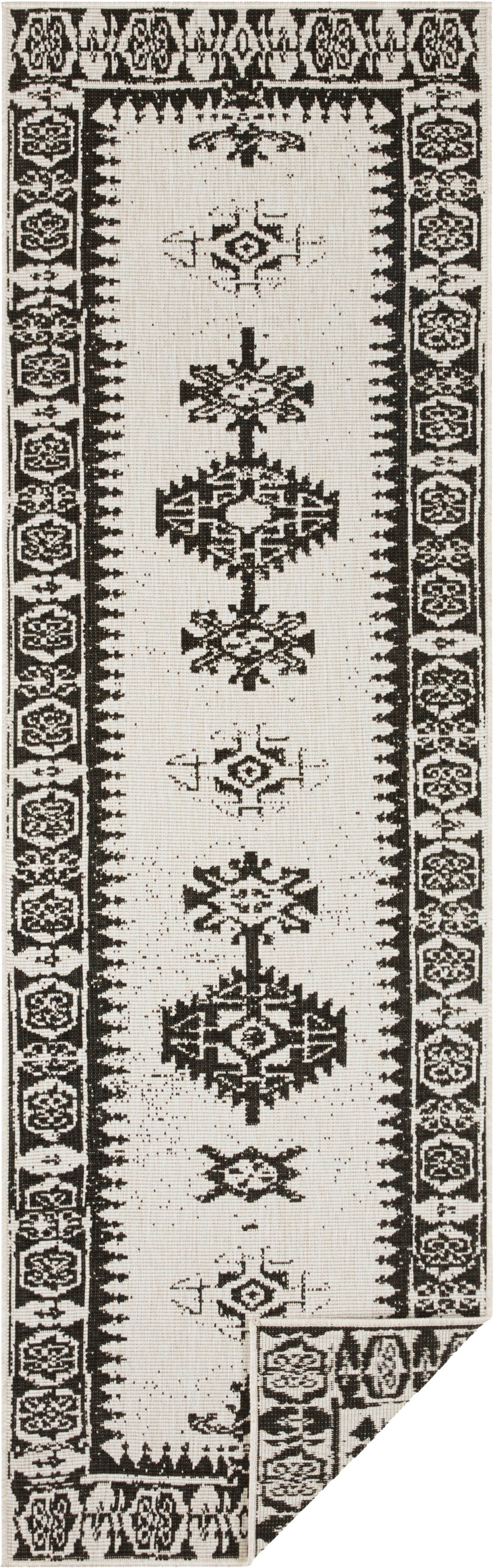 Image of NORTHRUGS Läufer »Duque«, rechteckig, 5 mm Höhe, In-und Outdoor geeignet, Wohnzimmer, Balkon, Terrasse, Garten, Robust, Pflegeleicht, Flachgewebe, Wendbar bei Ackermann Versand Schweiz