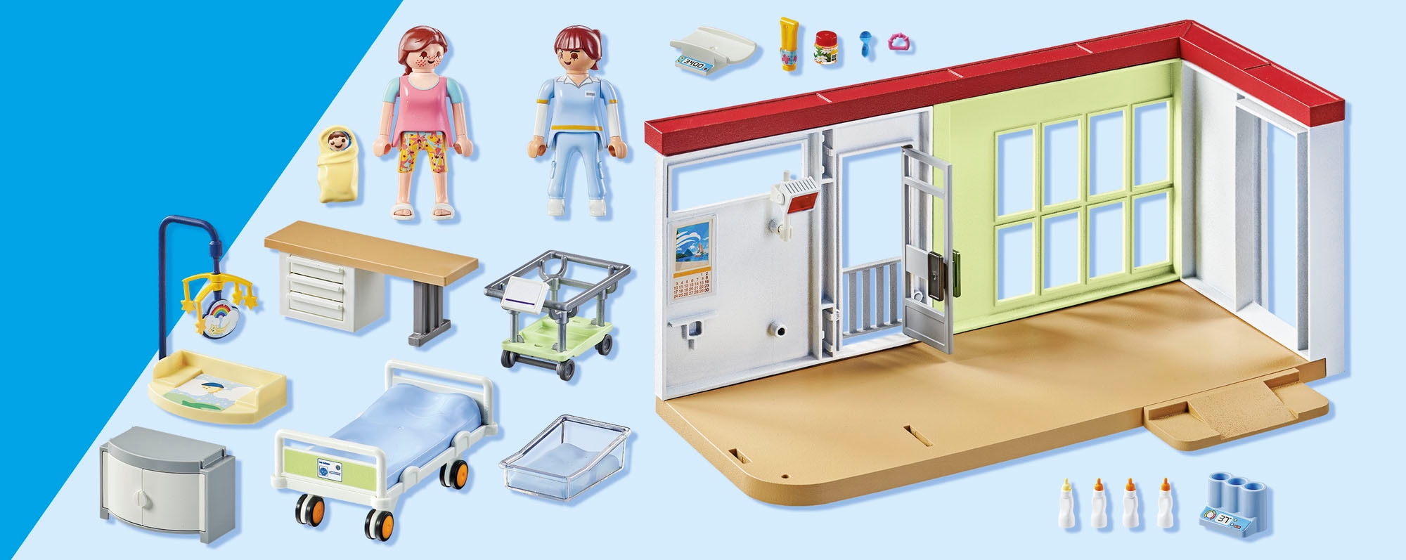 Playmobil® Konstruktions-Spielset »Entbindungsstation (71616), Action Heroes« Made in Europe