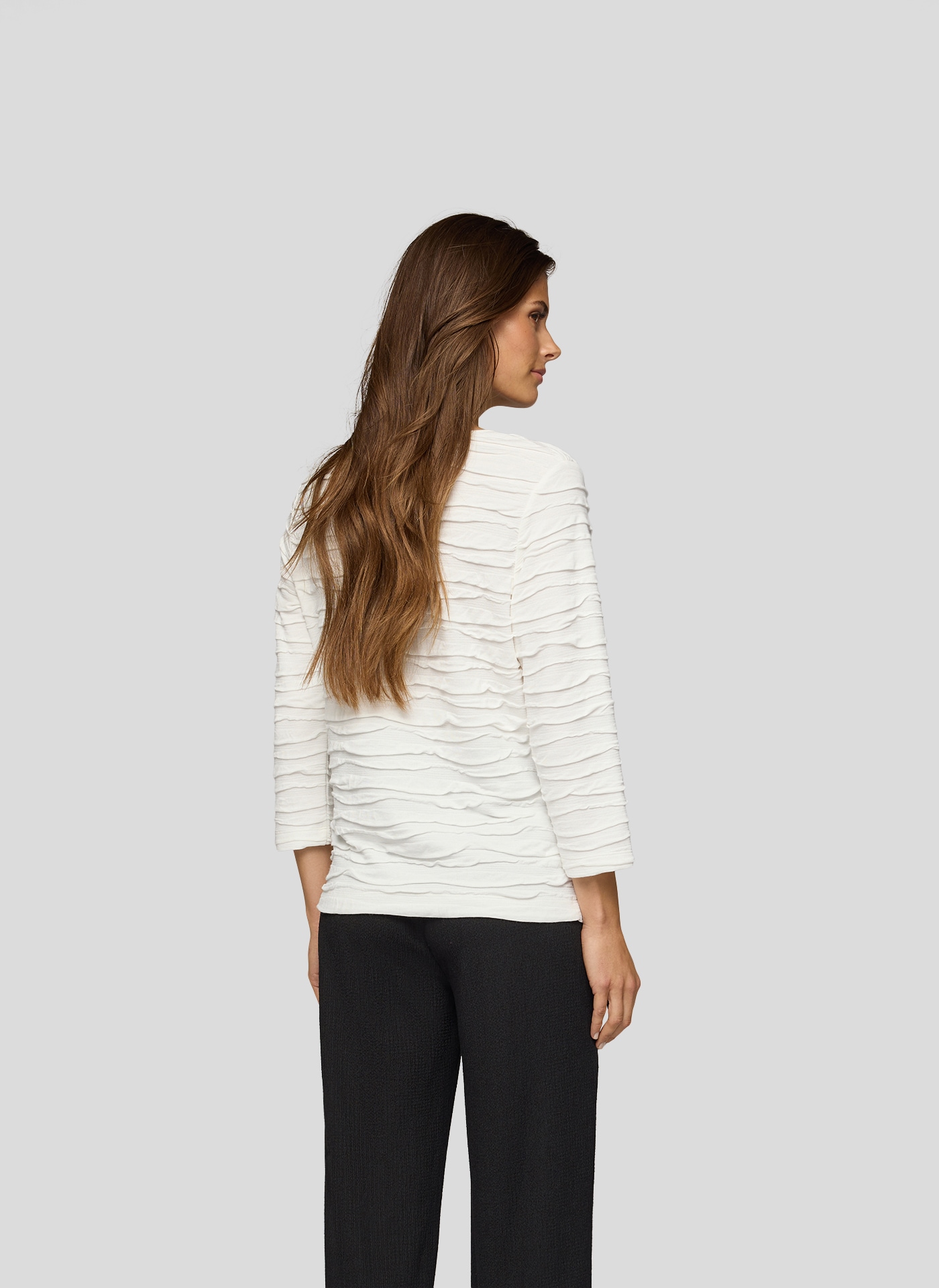 Rabe 3/4-Arm-Shirt, mit Struktur Muster
