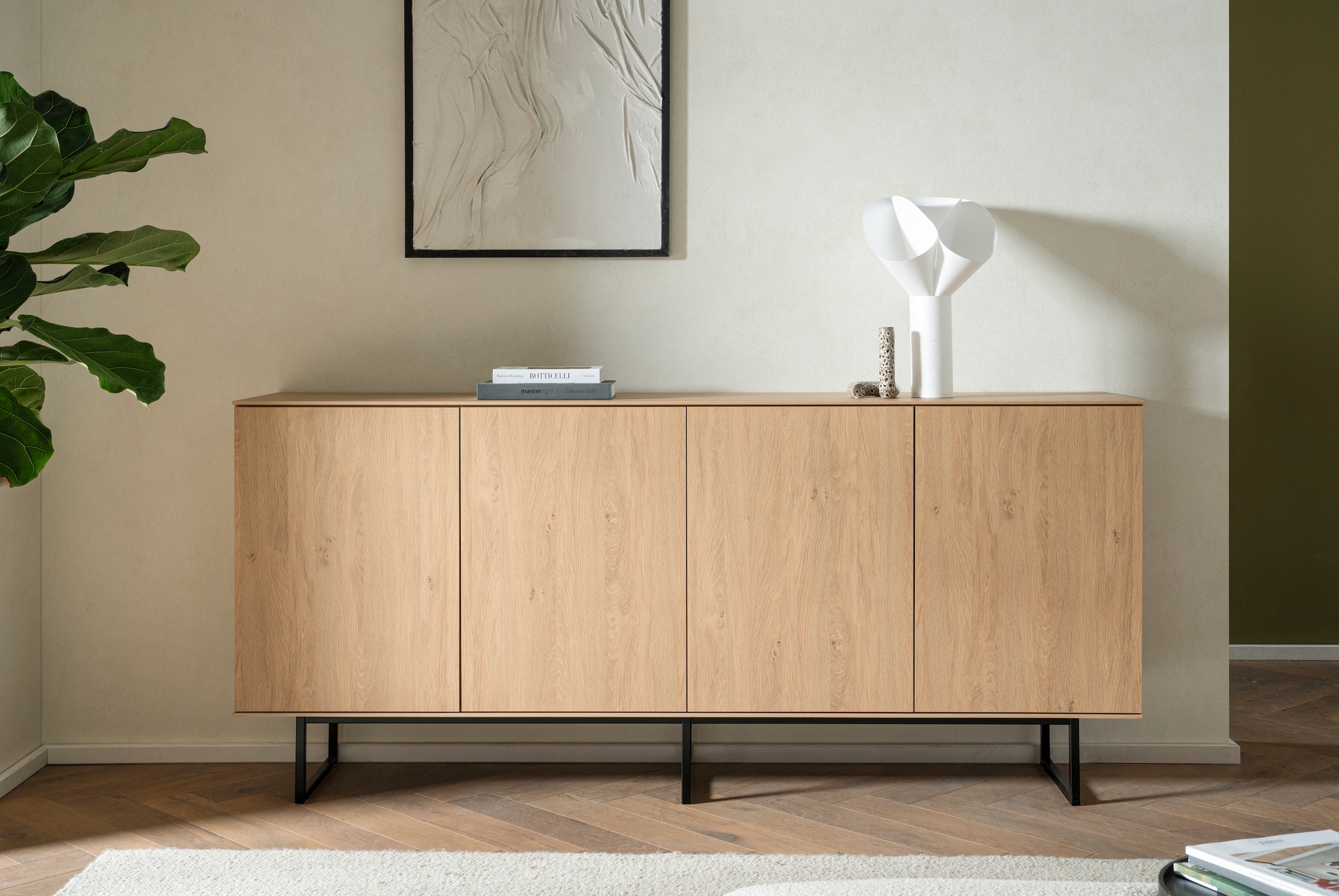 Image of Home affaire Sideboard "Lund, moderner Schrank, Kommode mit Kufengestell" ausreichend Stauraum, vielseitig einsetzbar, 200 cm breit