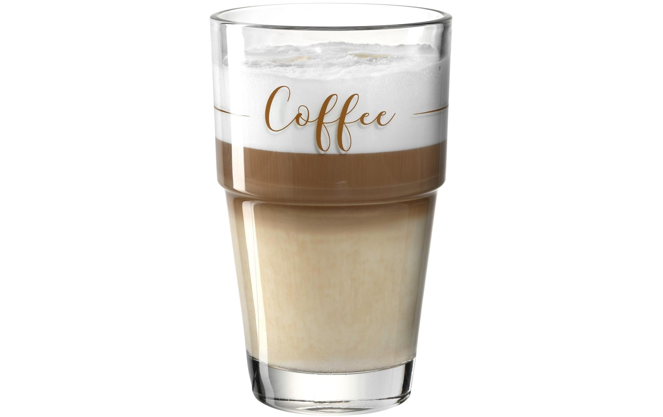 LEONARDO Latte-Macchiato-Glas »Macchiato Becher Solo Coffee 410 ml«, (6 tlg.)