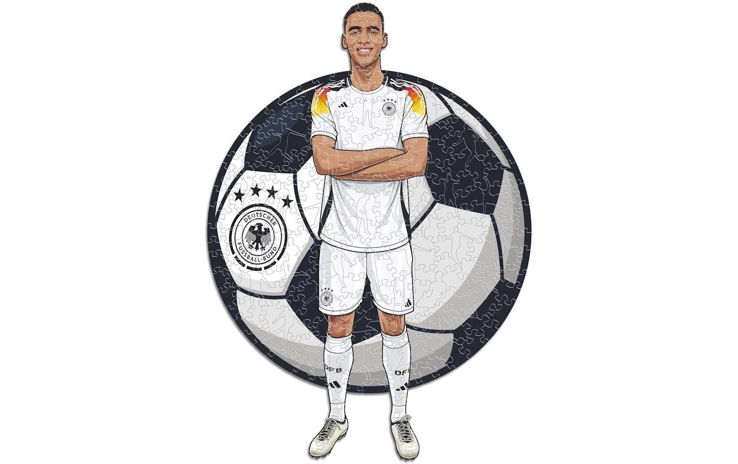 Puzzle »Iconic Jamal Musiala (Deutsche Nationalmannschaft)«, Holzart: Birke (Herkunftsland: China)