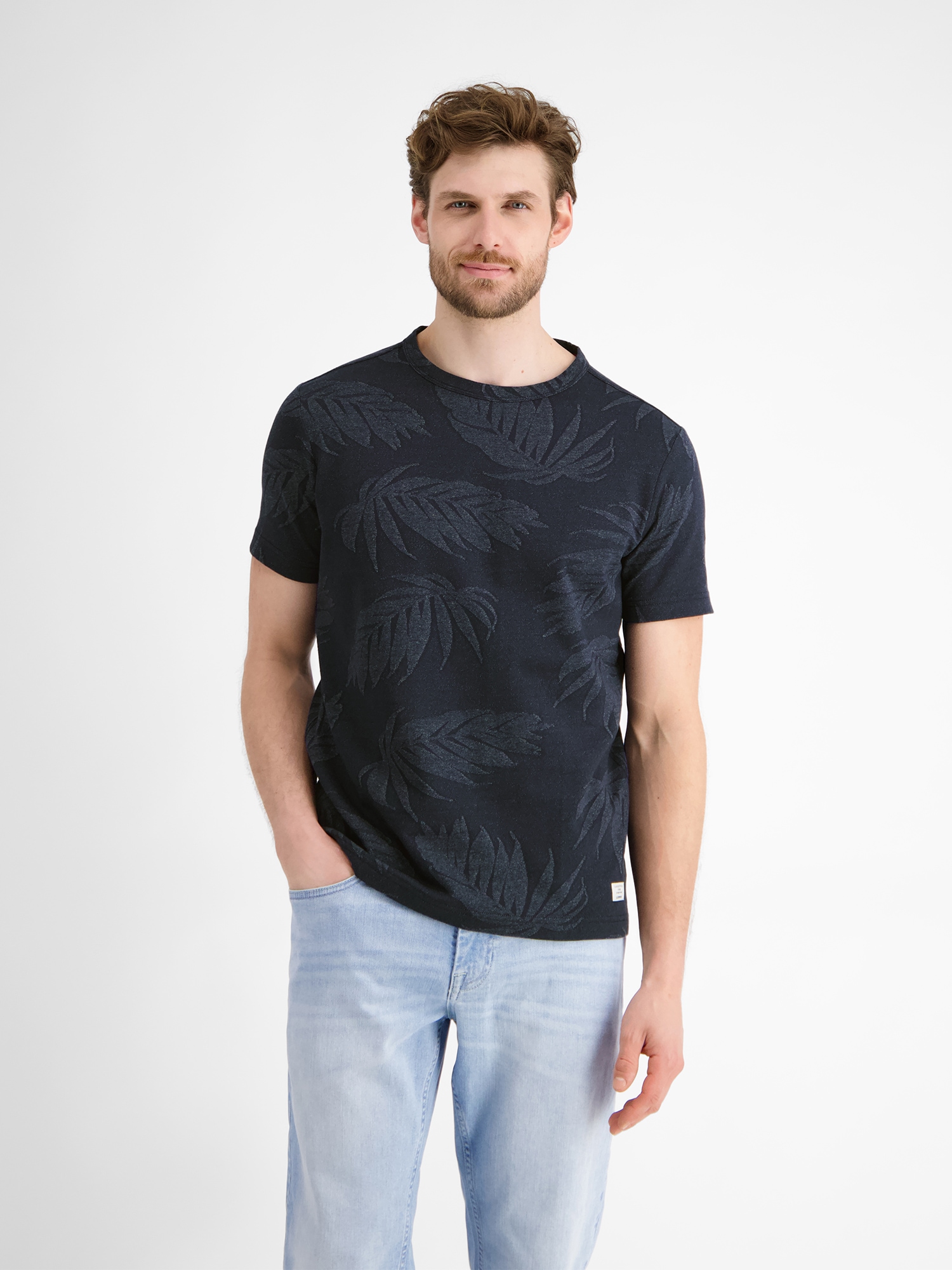 Image of LERROS T-Shirt "Jacquard T-Shirt für Herren"