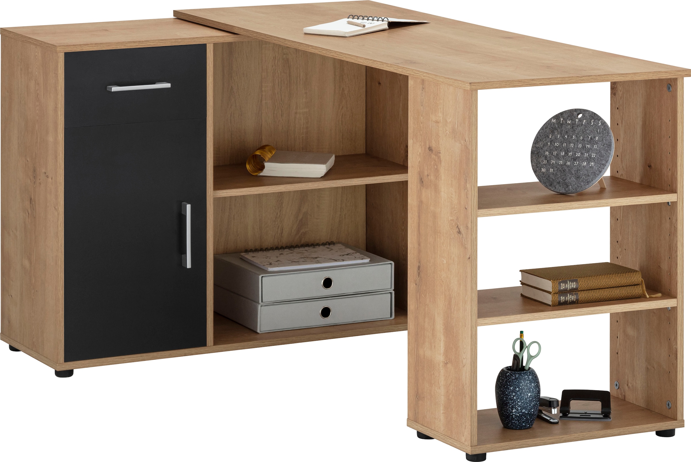 Image of VOGL Möbelfabrik Eckschreibtisch "Ecki" variabel aufstellbarer Ecksschreibtisch