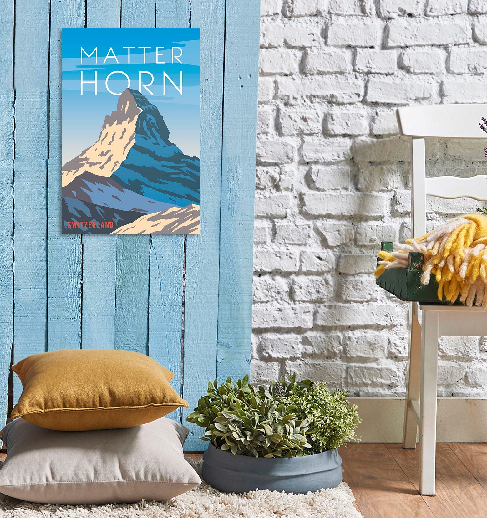 Image of queence Metallbild "Matterhorn III" Berge & Alpenbilder 1 Stk. tlg. Stahlschilder