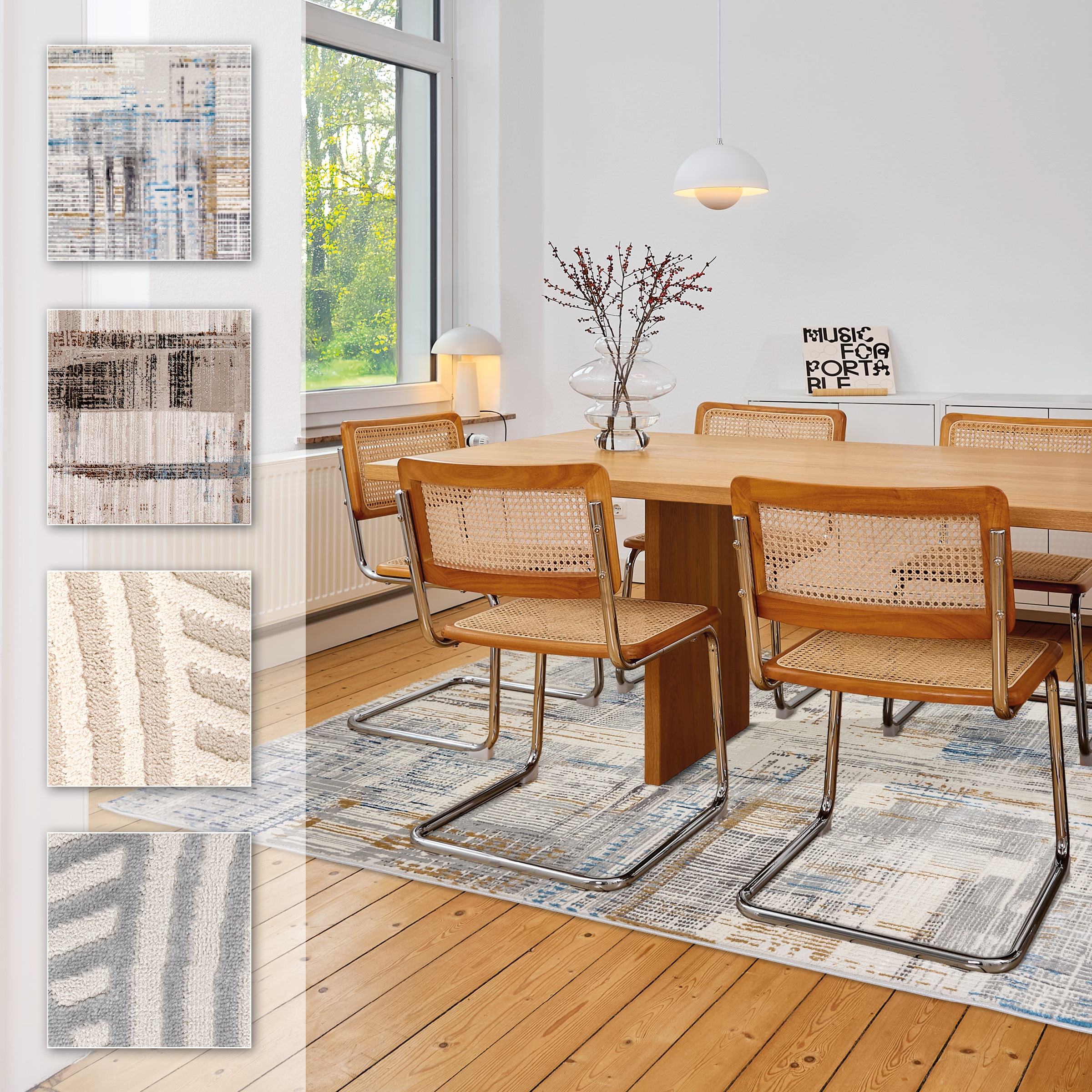 Image of ASTRA Teppich "Jules 251" rechteckig 8 mm Höhe Vintage, Hoch Tief, Kurzflor, Wohnzimmer, Schlafzimmer