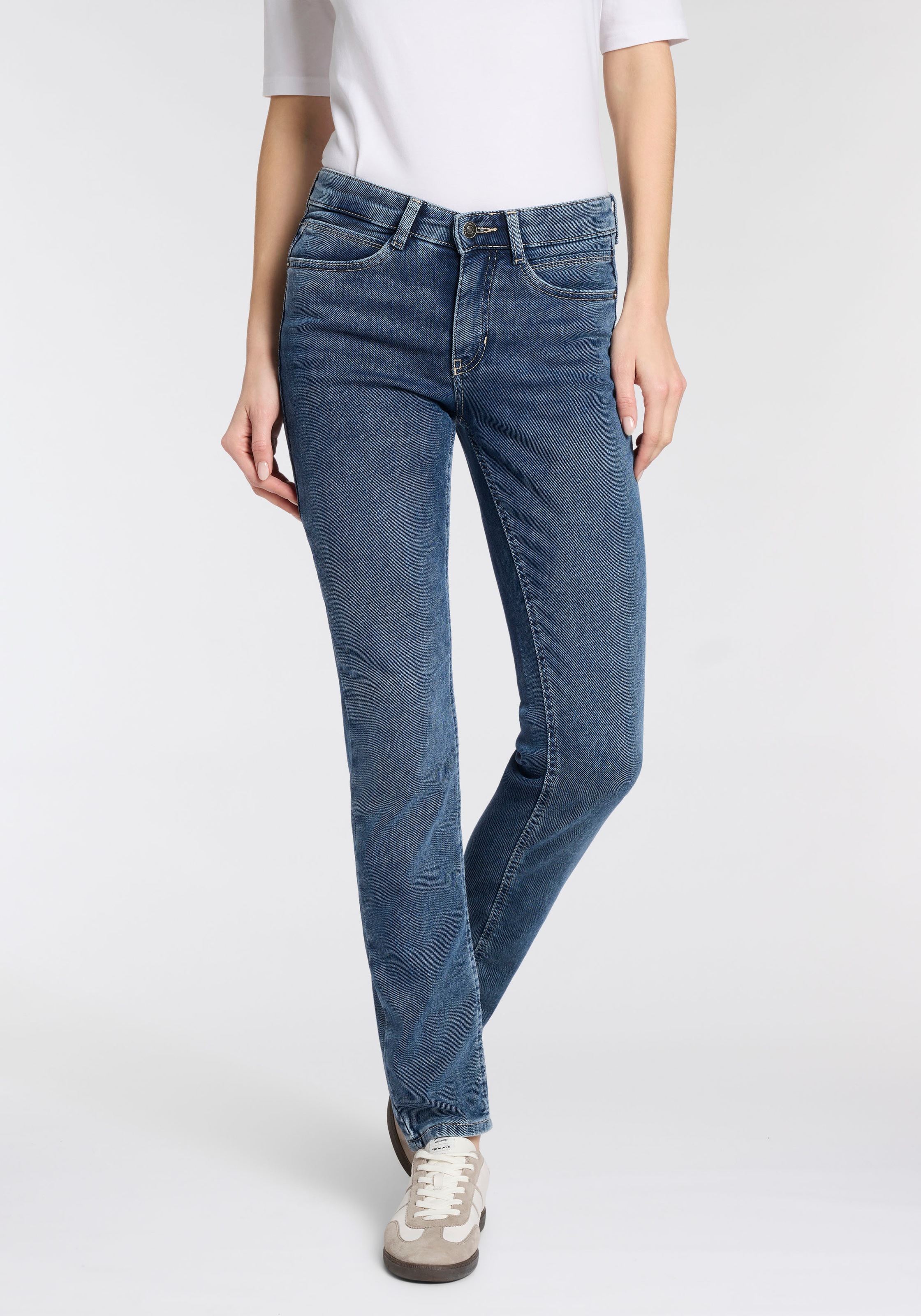 Image of MAC Bootcut-Jeans "ANGELA" mit Stretch-Komfort, Slim-Fit