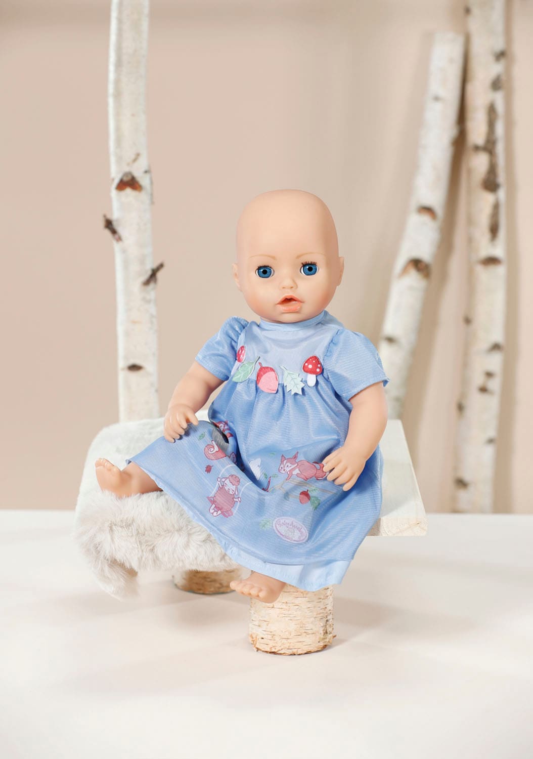 Baby Annabell Puppenkleidung »Kleid blau Eichhörnchen, 43 cm«