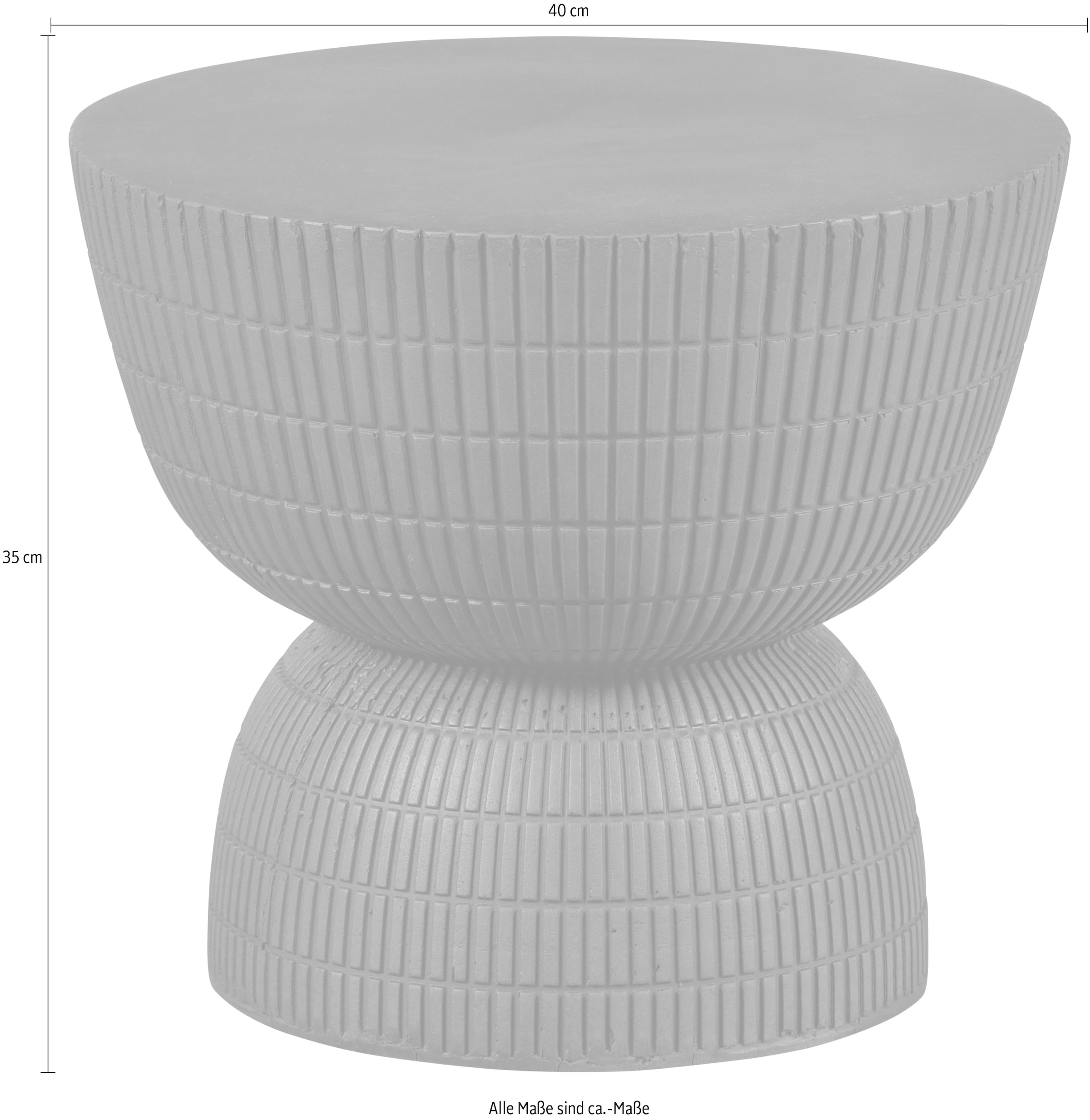 WOOOD Couchtisch »Samson« runde Form, aus Fibreclay, Höhe 44 cm