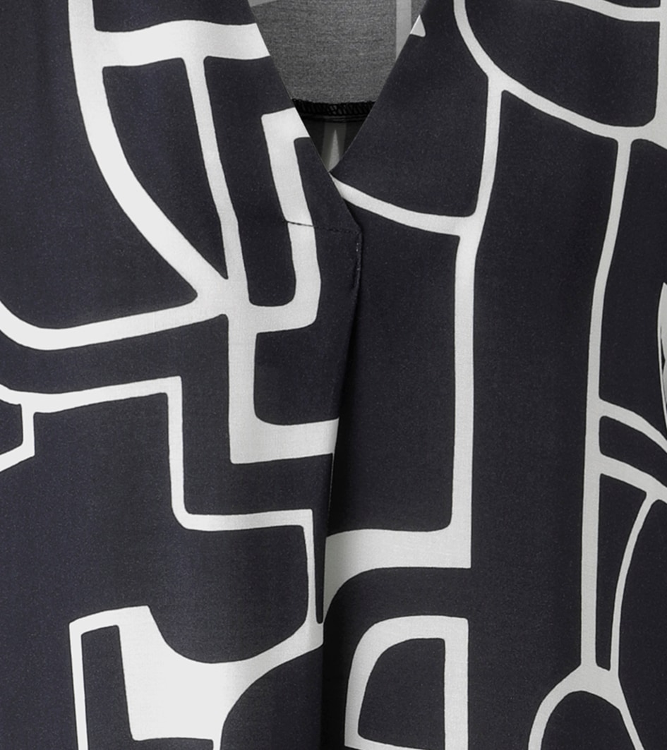 Aniston SELECTED Robe chemisier mit abstraktem, labyrinthartigem Linienmuster - NEUE KOLLEKTION