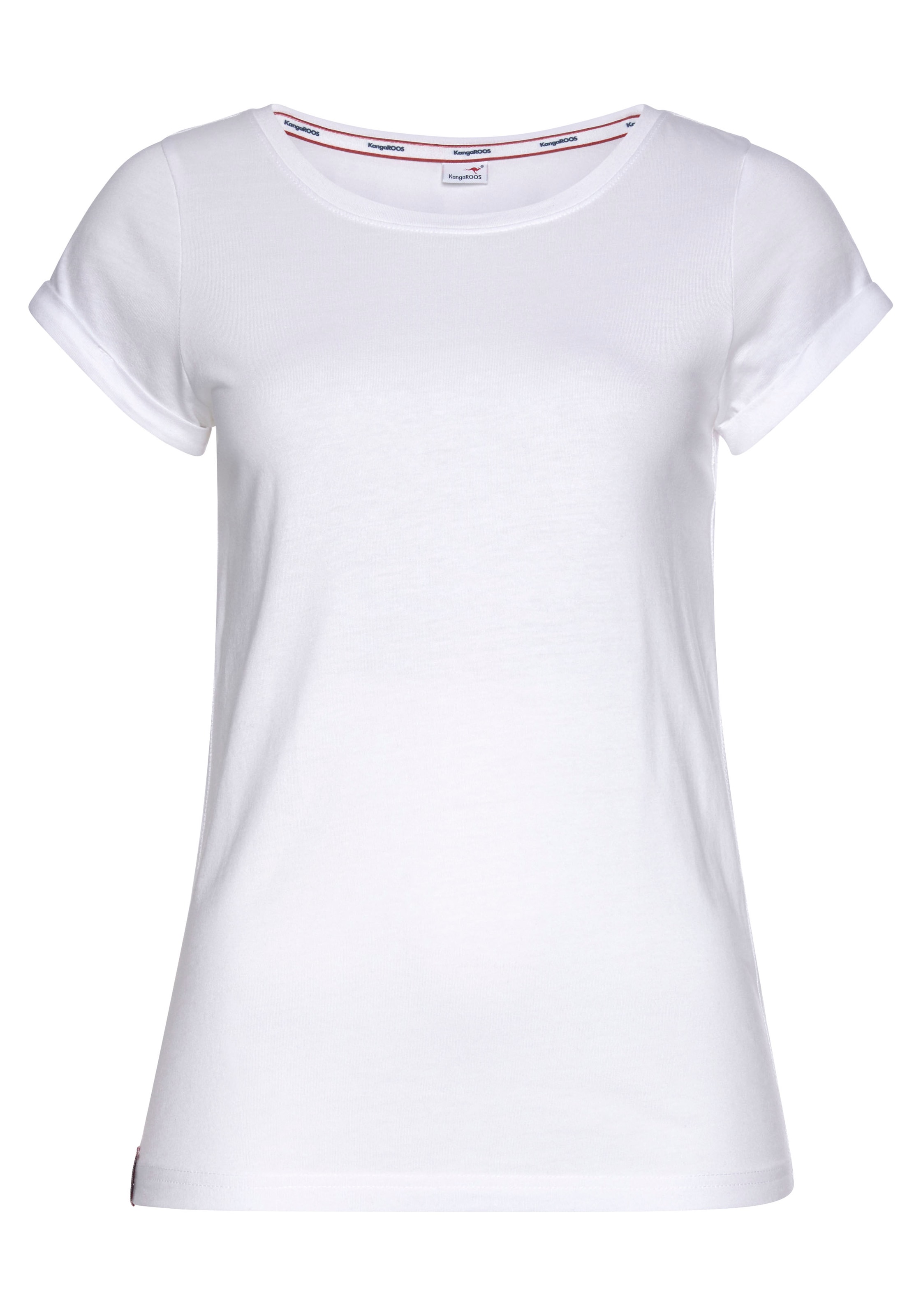 KangaROOS T-Shirt, mit aufgekrempelten Ärmelsaum