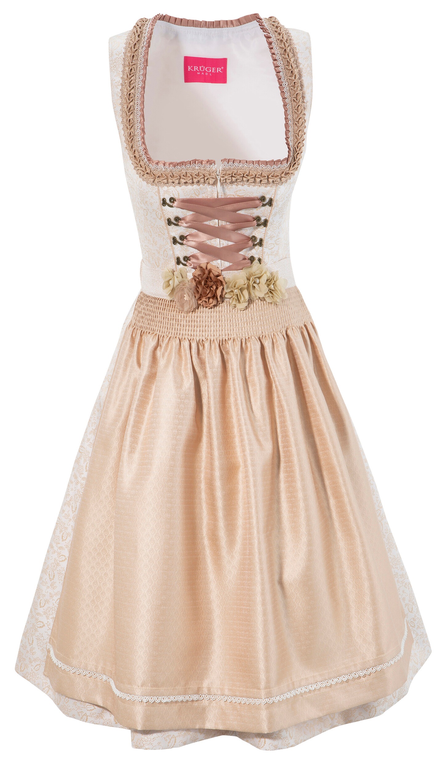 Image of Krüger Madl Dirndl, (2 tlg.), Damen, midi mit verspielter Blumenapplikation am Schürzenband bei Ackermann Versand Schweiz