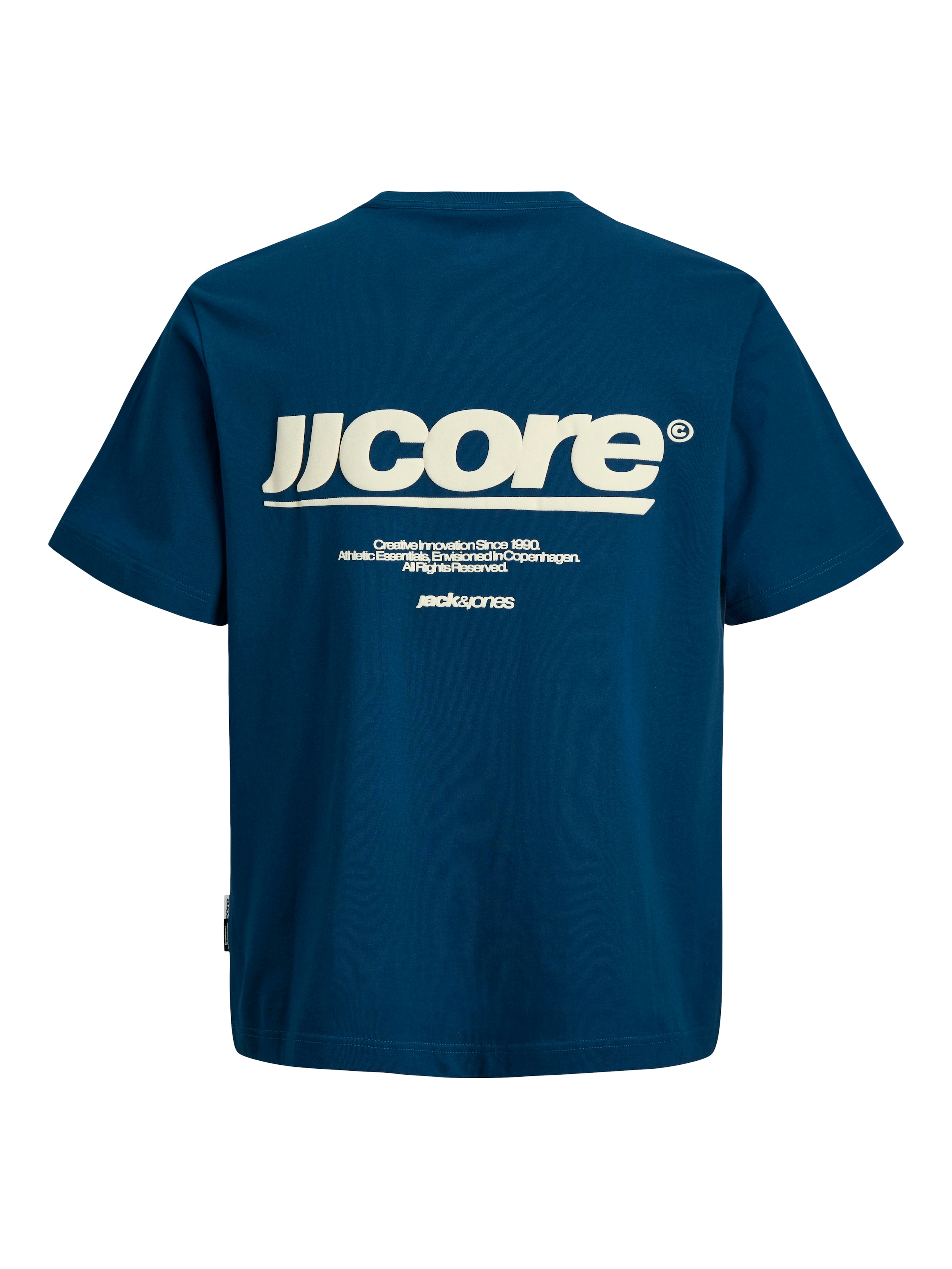 Jack & Jones T-Shirt »JCOCLUB BACK TEXT PRNT TEE SS CREW SN« mit Print