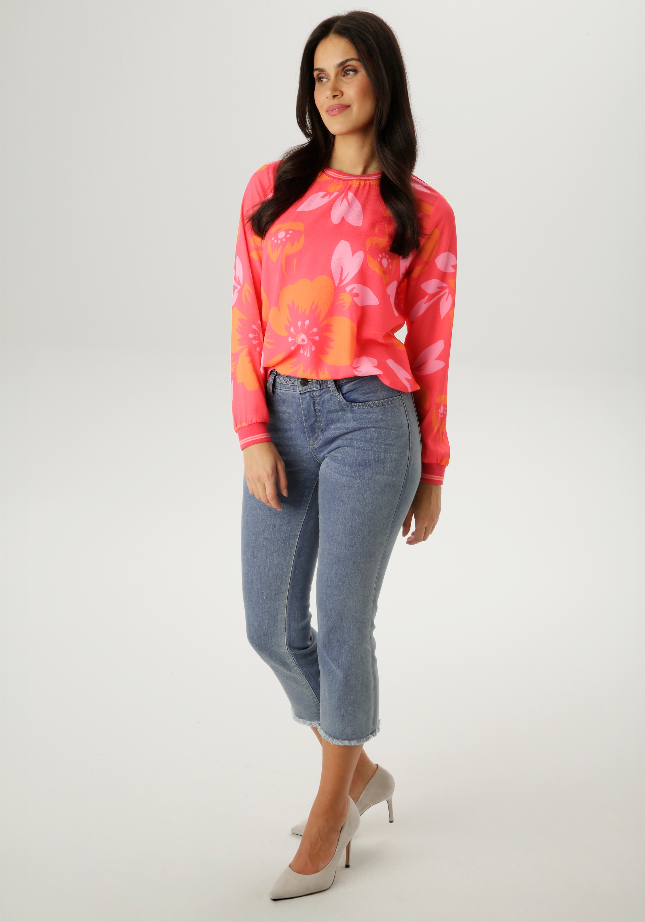 Aniston SELECTED 7/8-Jeans mit leicht ausgefranstem Beinabschluss - NEUE KOLLEKTION