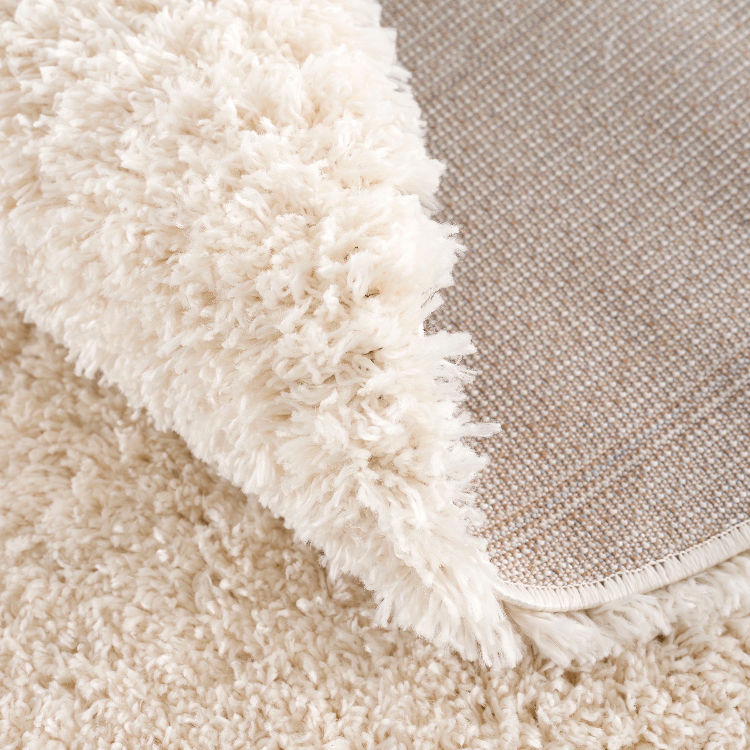 Sanat Hochflor-Teppich »Porto«, rund, 45 mm Höhe, Wohnzimmer, Langflor, Shaggy Teppich