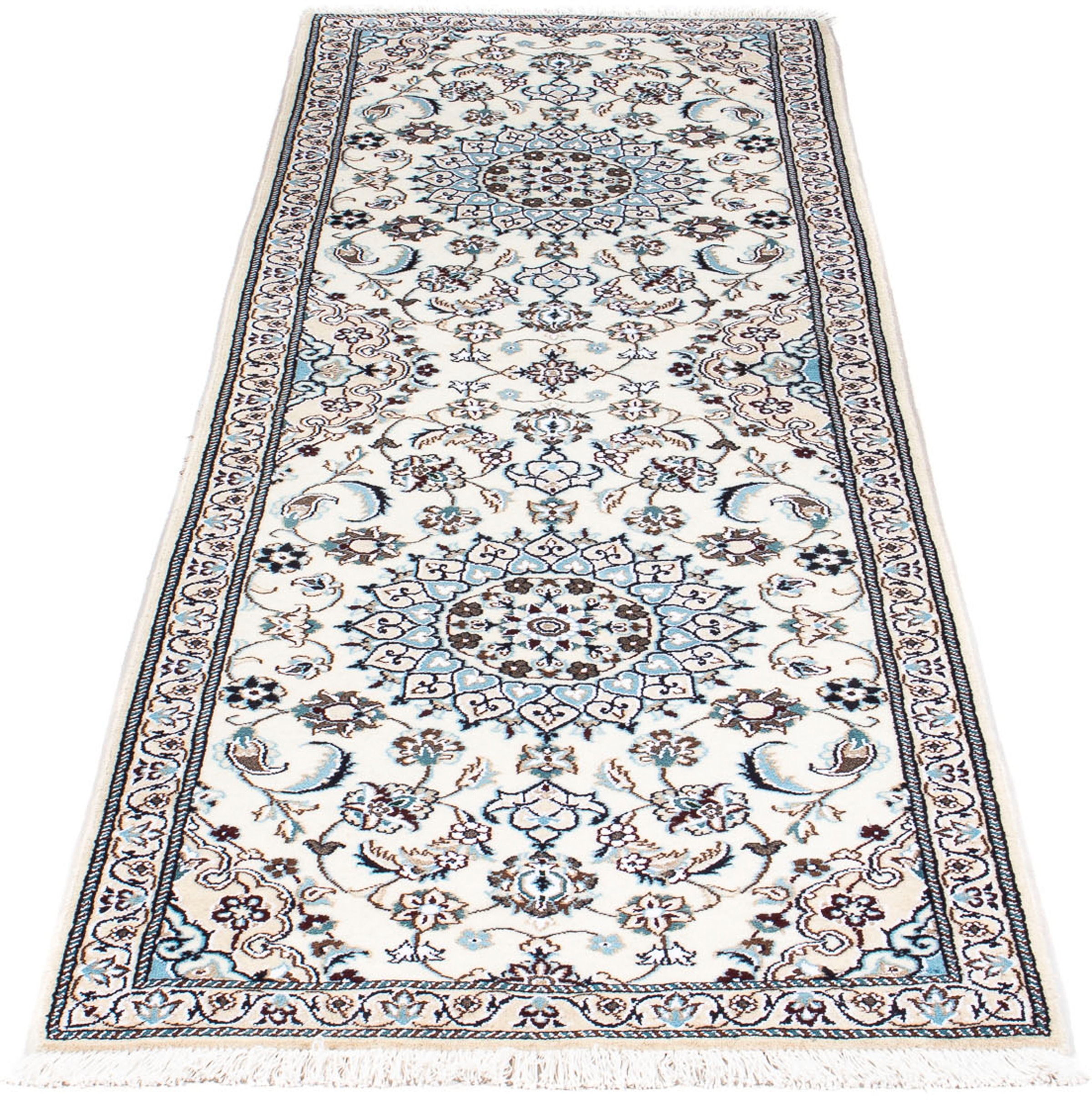 Image of morgenland Orientteppich »Perser - Nain - Royal - 200 x 60 cm - beige«, rechteckig, 10 mm Höhe, Wohnzimmer, Handgeknüpft, Einzelstück mit Zertifikat bei Ackermann Versand Schweiz