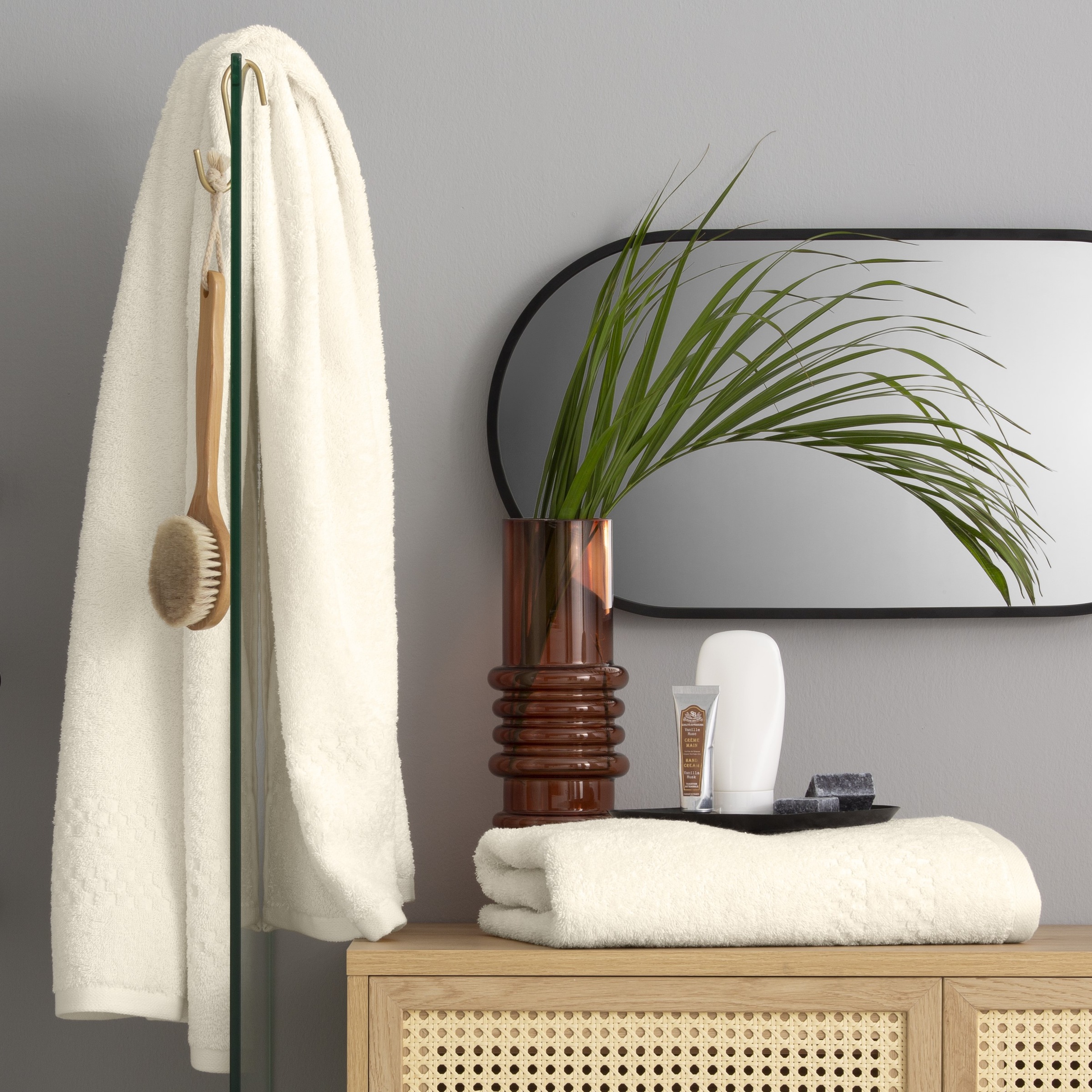 my home Duschtücher »Regona, Duschtücher (70x140cm), flauschig und weich, 500 gr/m²«, (Set, 2 St.), Premium Handtücher mit Bordüre, Handtuch-Set, 100% Baumwolle