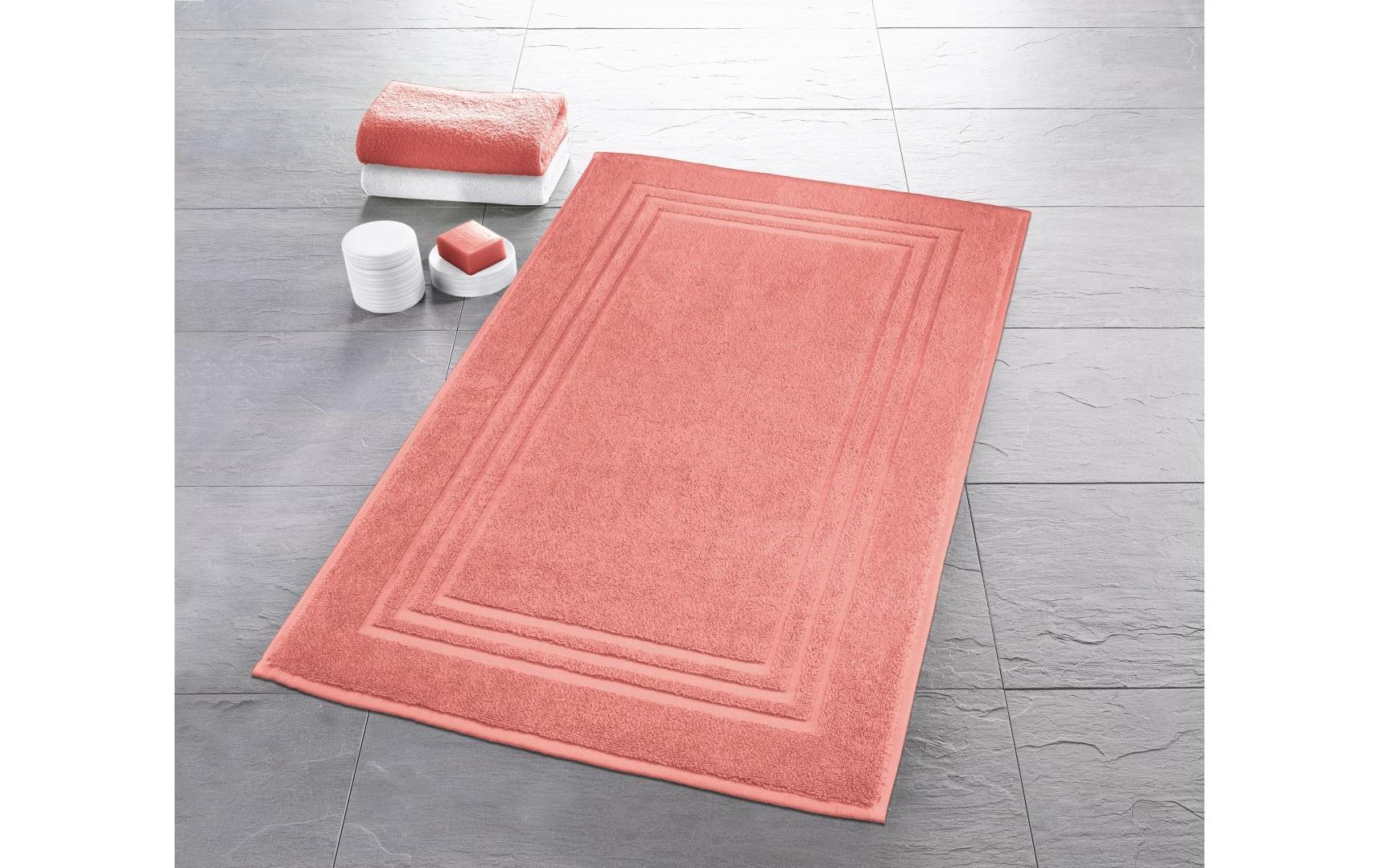 Kleine Wolke Badematte »Lodge« Höhe 80 mm beidseitig nutzbar Badteppich, Frottier-Qualität, Uni Farben, mit Bordüre