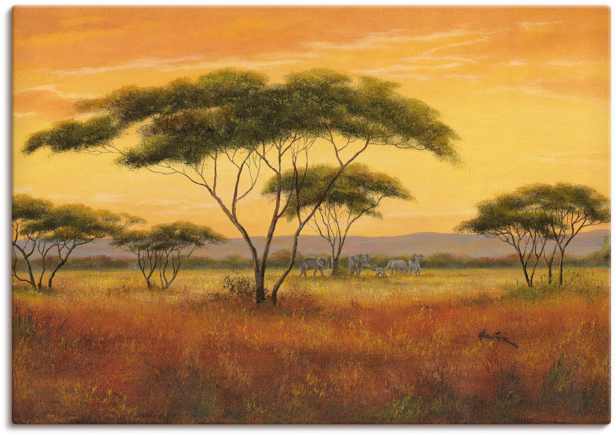 Artland Wandbild »Afrikalandschaft«, Afrika, (1 St.), als Alubild, Outdoorbild, Leinwandbild in verschied. Grössen