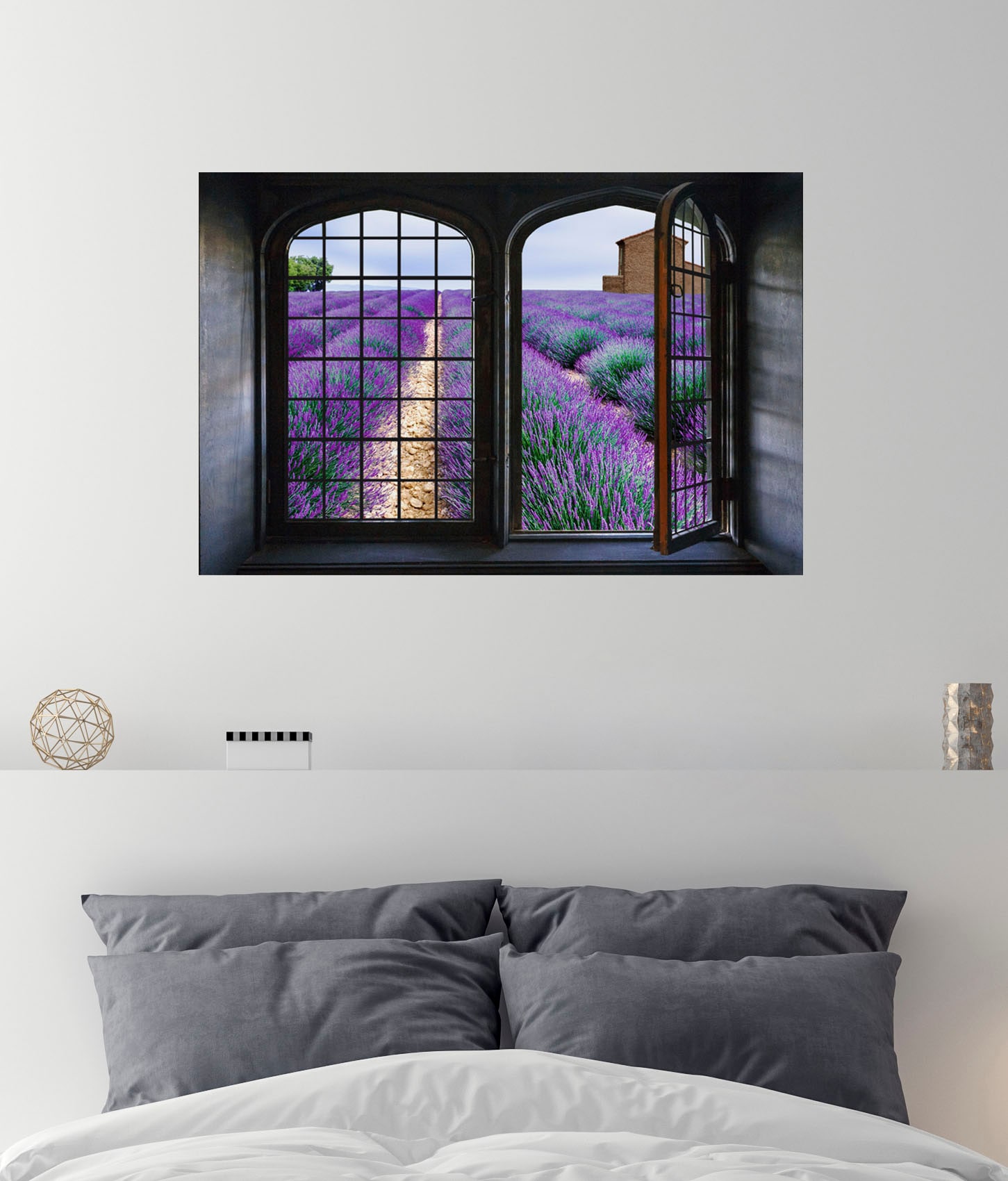 Image of queence Wandsticker "Lavendel" Wandsticker, Wandbild, selbstklebend, 3D, Fenster