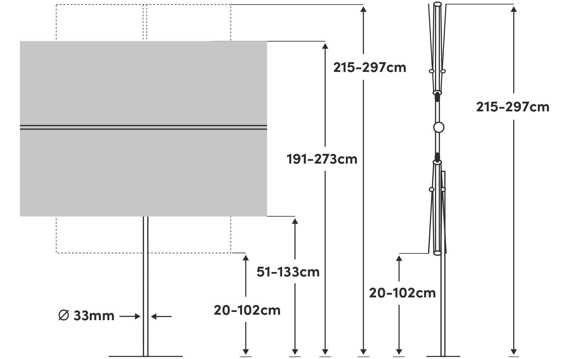   Parasol »Suncomfort by Glatz Flex Roof 195 x 140 mm«