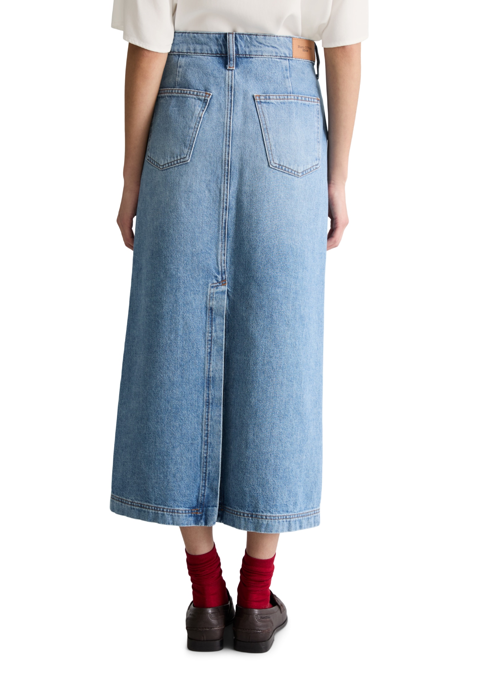 Marc O'Polo DENIM Jupe en jean regular fit mit Ananasblattfasern