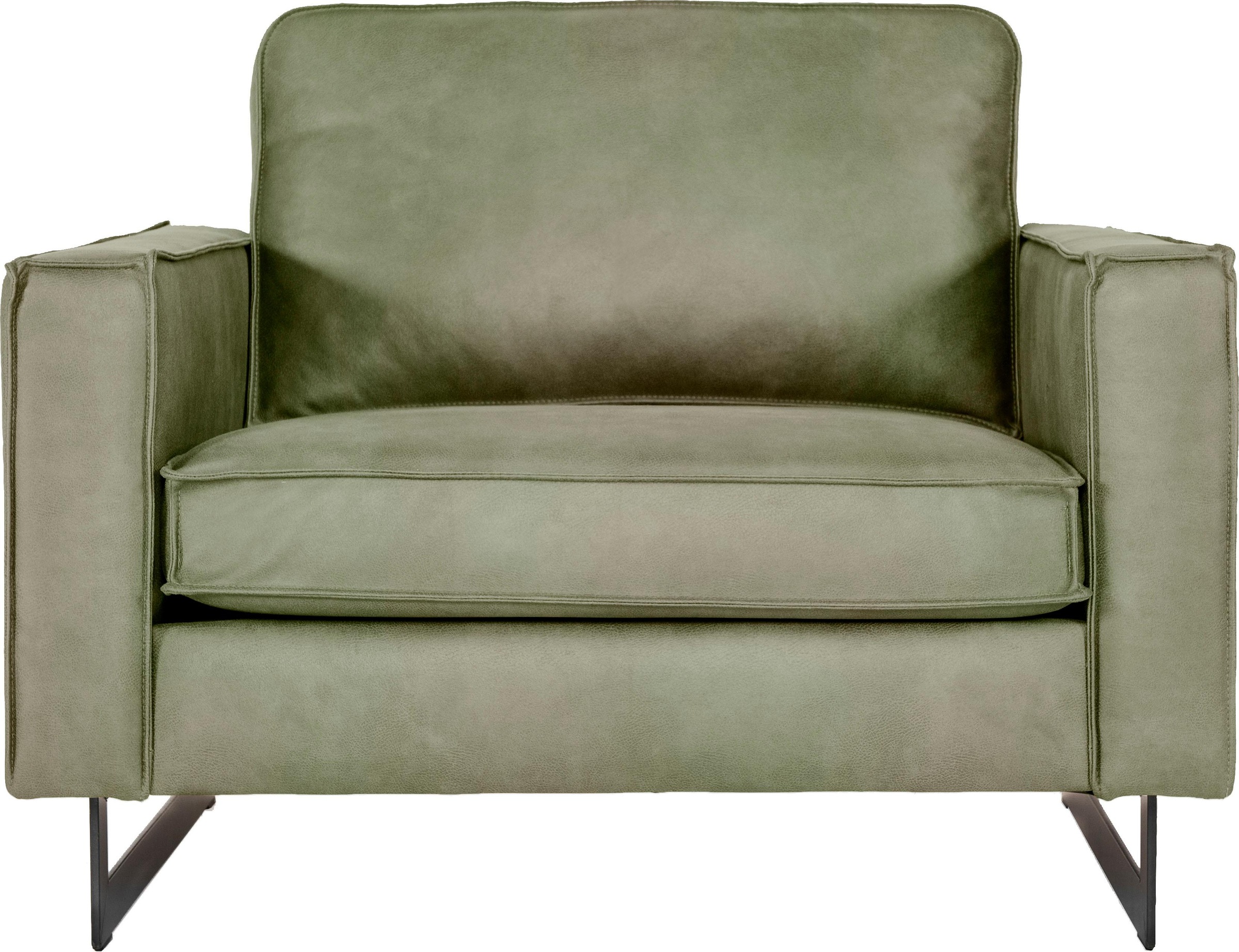 OTTO home Loveseat "Pinto 105 cm, Cord, Chenille, Lederoptik" mit Keder, Metallfüßen und auch in Cord Bezug erhältlich