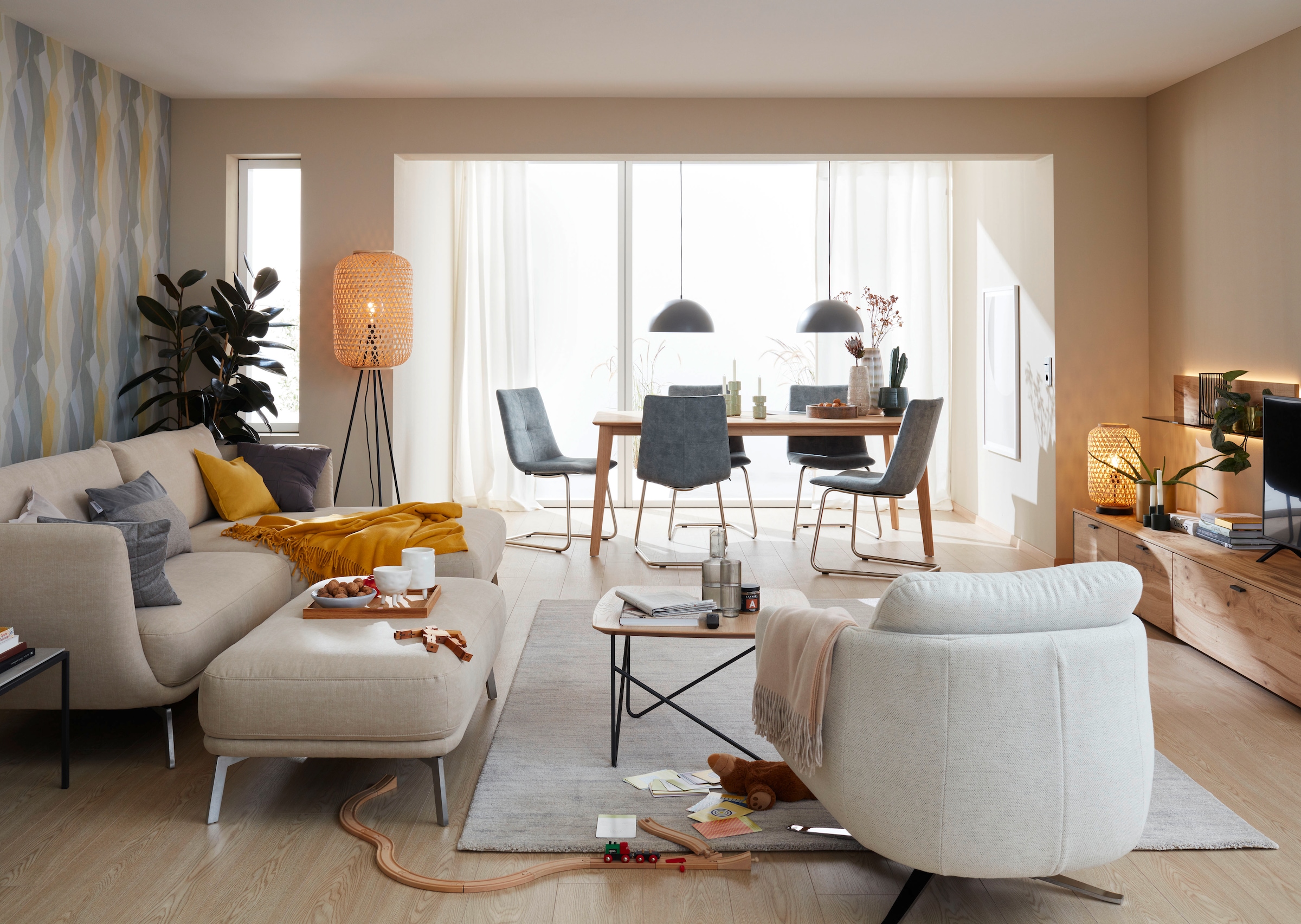 SCHÖNER WOHNEN-Kollektion Tapis »Balance« Rectangulaire 13 mm Höhe Kurzflor, Wohnzimmer