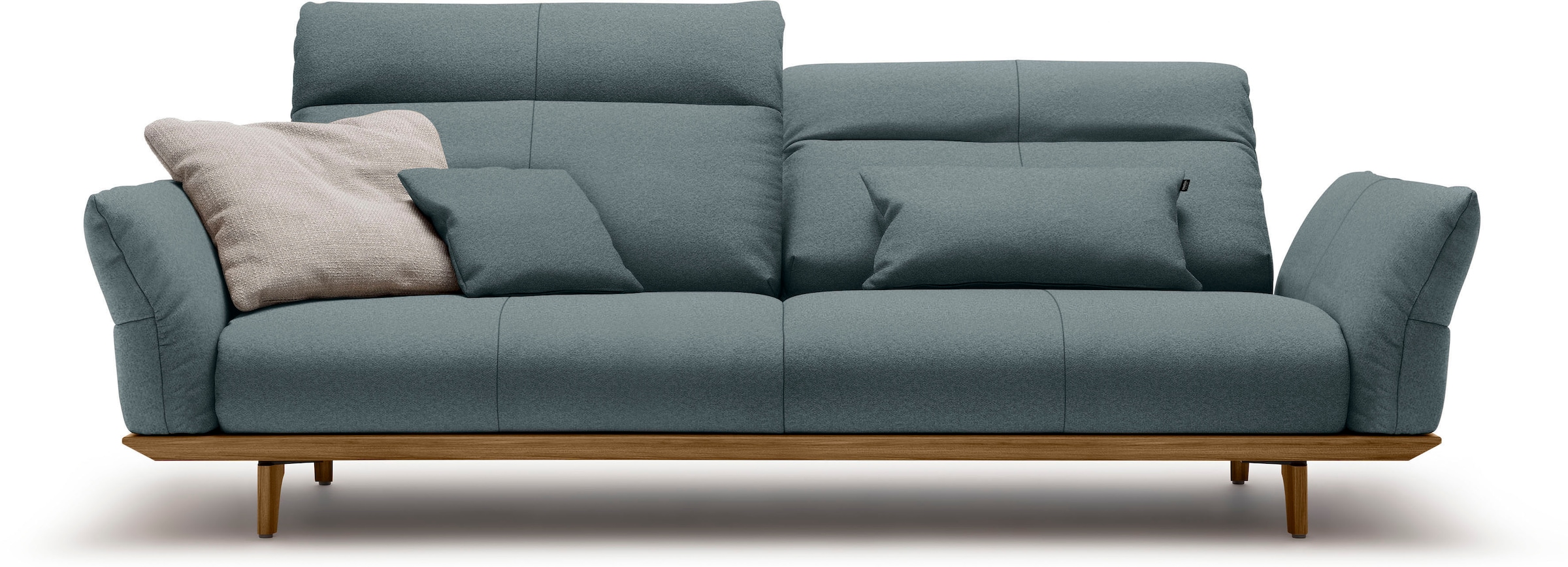 Image of Creation BY ROLF BENZ 3,5-Sitzer "CR.460 Designsofa, erstklassiger Sitzkomfort, verstellb. Rückenlehne" Sockel und Füsse in Nussbaum, Breite 228 cm