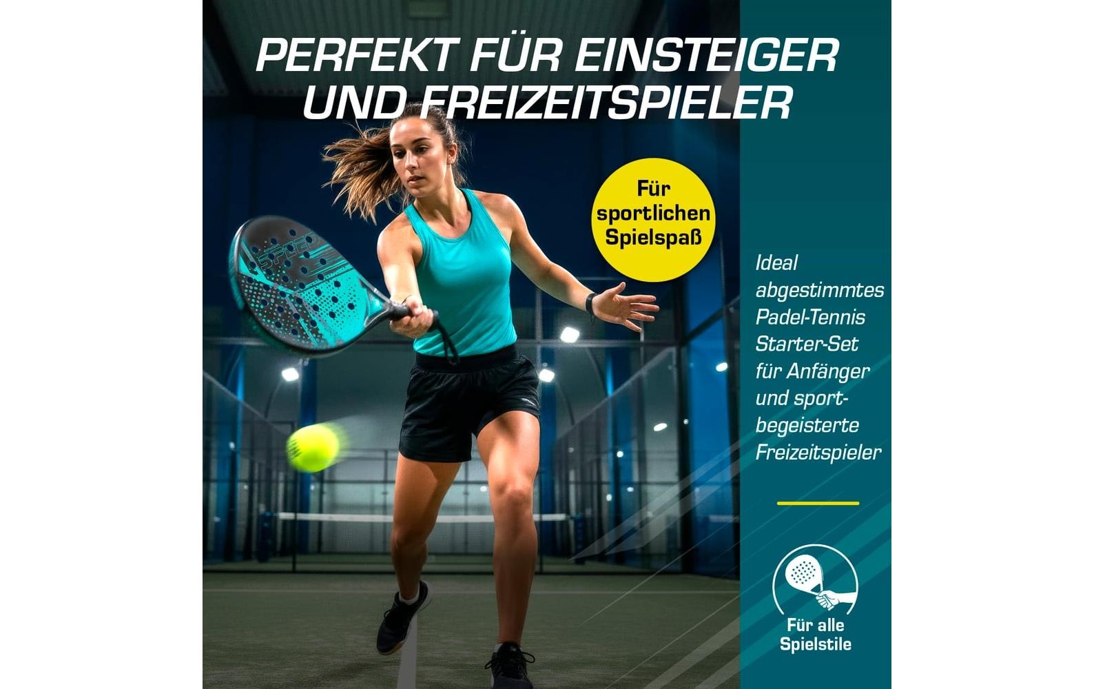   Padelschläger »DoYourSports 46.5 cm Starter Set 4-tlg.«