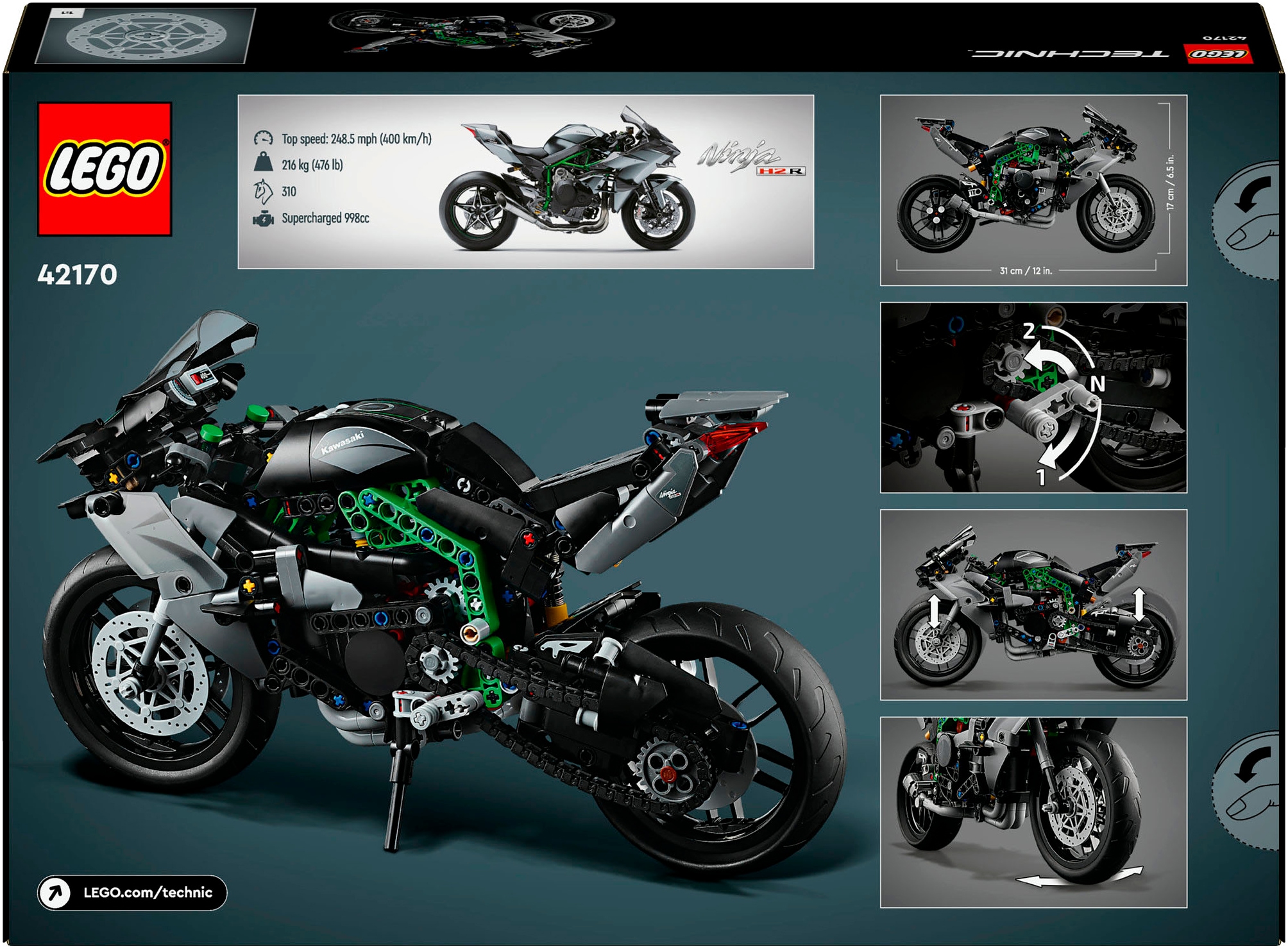 LEGO® Pions de construction »Kawasaki Ninja H2R Motorrad (42170), LEGO® Technic« Made in Europe