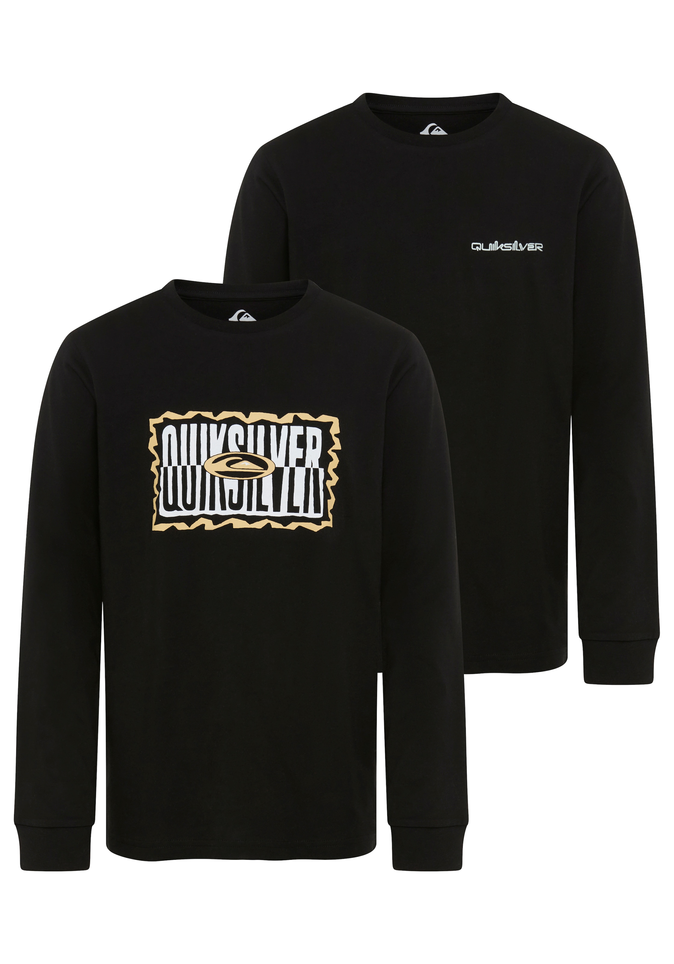 Image of Quiksilver Langarmshirt "DESERT WAV TWIST TIDE LS PAK Y" 2 für Kinder, sportlicher Stil, im 2er-Pack, aus Baumwoll-Jersey