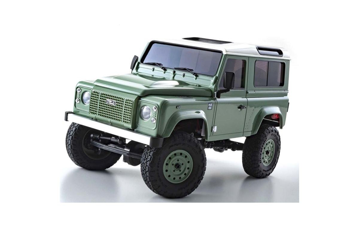 RC-Monstertruck »Kyosho Mini-Z Land-Rover Defender 90 Grün ARTR«, Lackiert
