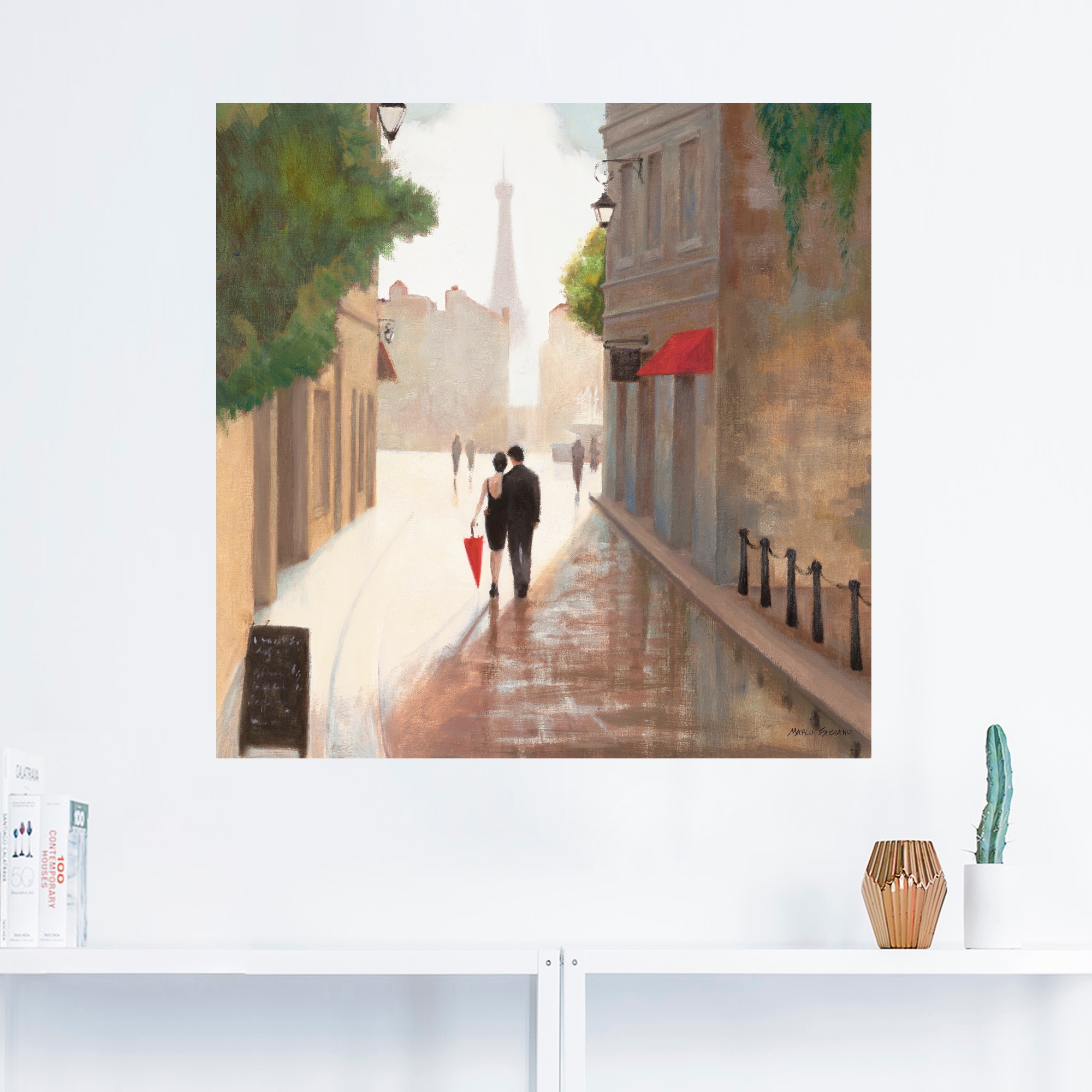 Artland Wandbild »Paris Romanze I«, Frankreich, (1 St.), als Leinwandbild, Poster, Wandaufkleber in verschied. Grössen