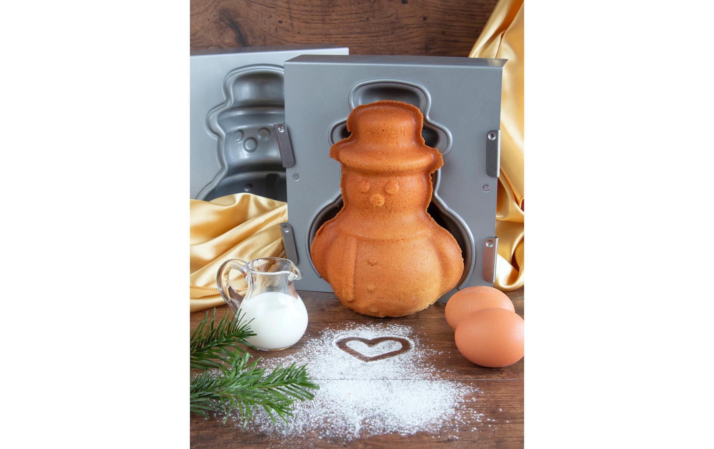 STÄDTER Moule à pâtisserie »3D Schneemann 19 x 21 x 12 cm«