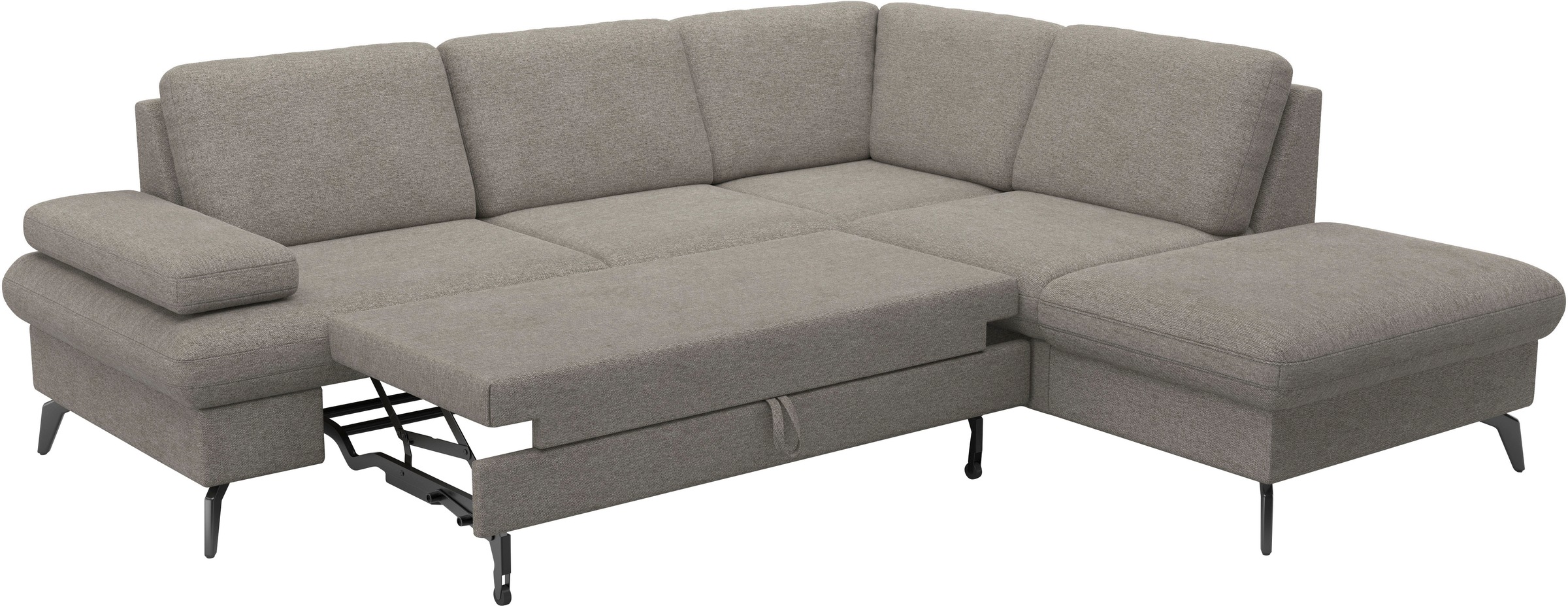 sit&more Ecksofa »Morris Jubi L-Form«, inkl. Armteilfunktion und 1 Zierkissen, wahlweise mit Bettfunktion