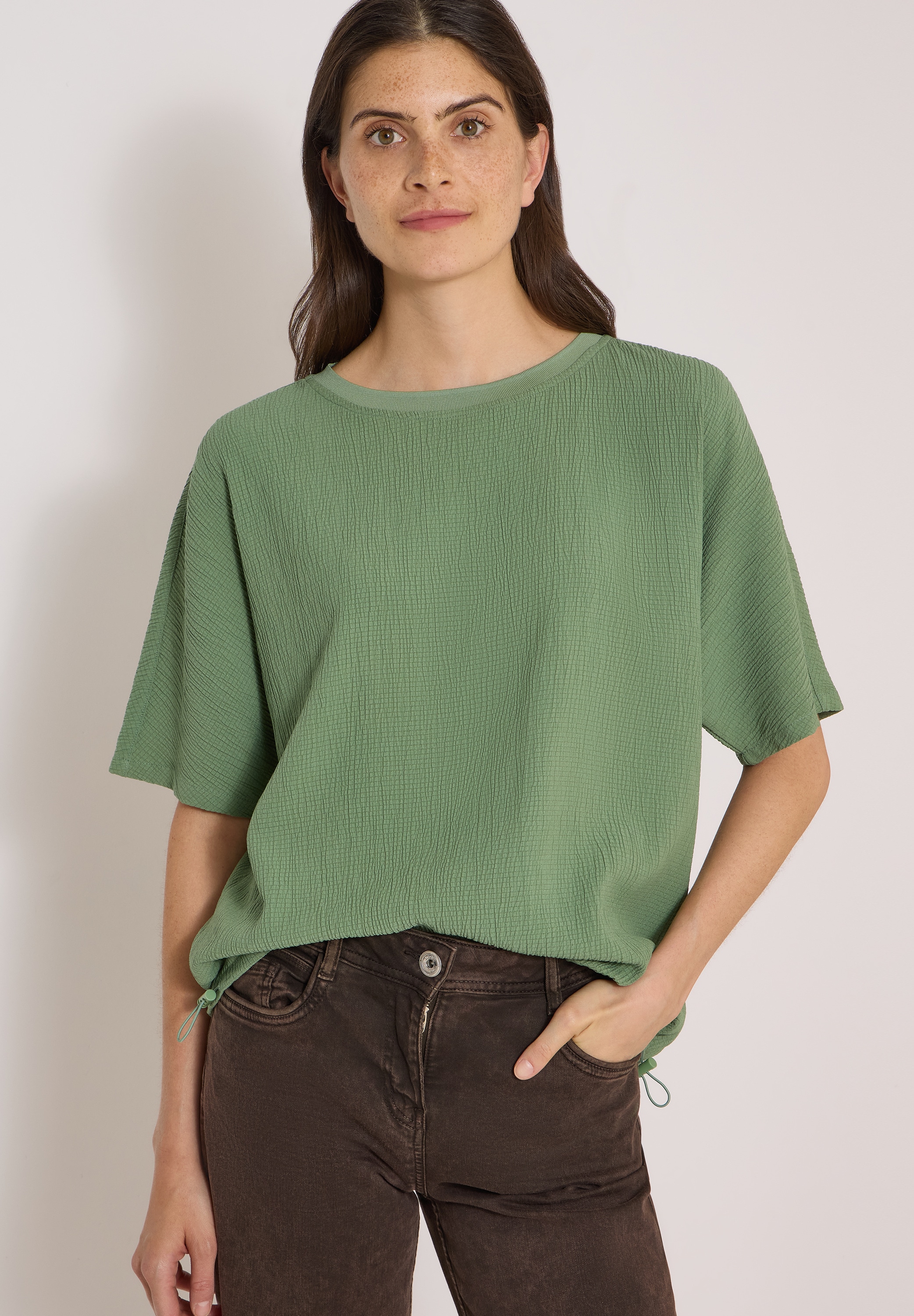 Cecil Top chemisier Blouse d'été, qualité structurée, viscose