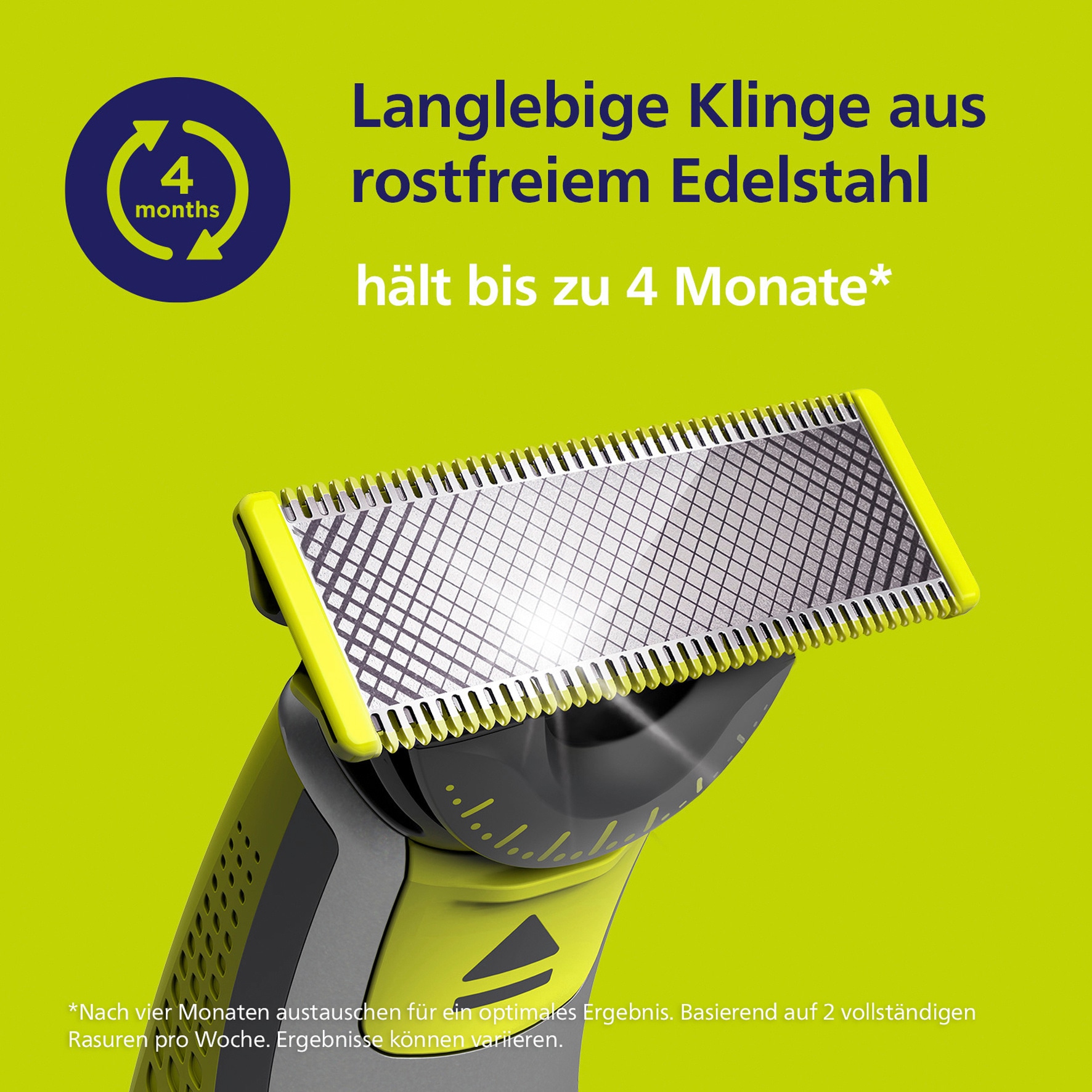 Philips Ciseaux de rechange »OneBlade 360« nass und trocken einsetzbar, hält bis zu 4 Monate