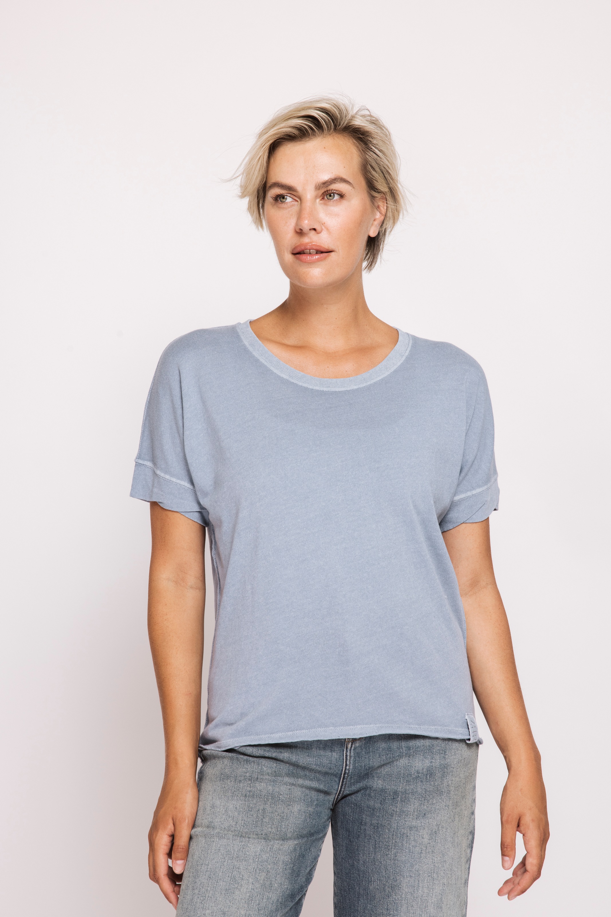 Image of Zhrill Rundhalsshirt "RAHEL" Regular Fit, Kurzarm-Design, vorgewaschene Optik