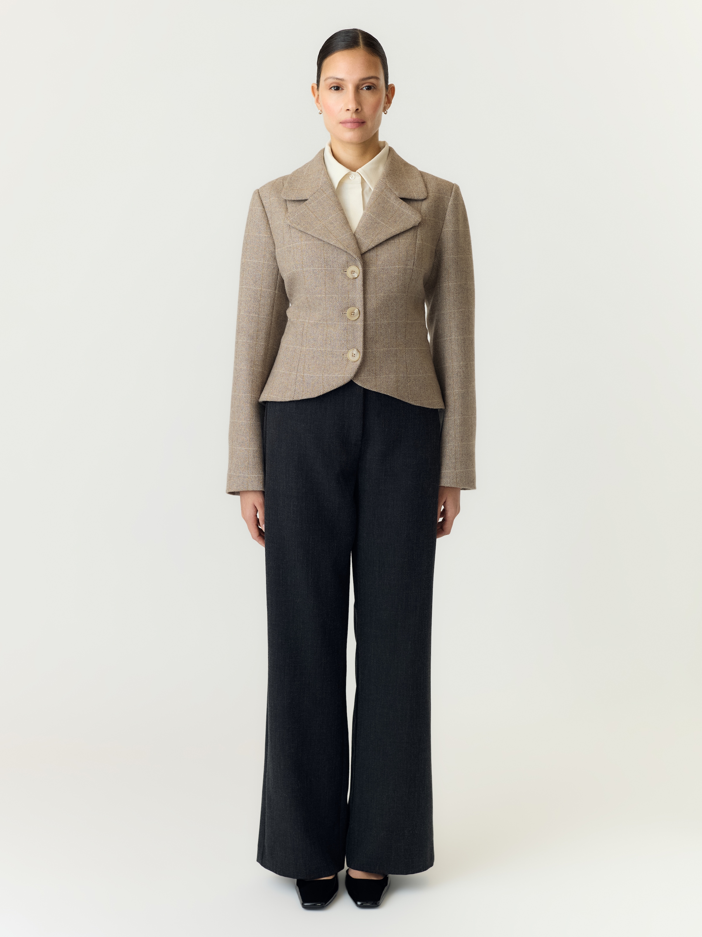 Y.A.S Kurzjacke »YASTHELA LS WOOL BLEND SHORT JACKET NOOS« Materialmix mit Wolle