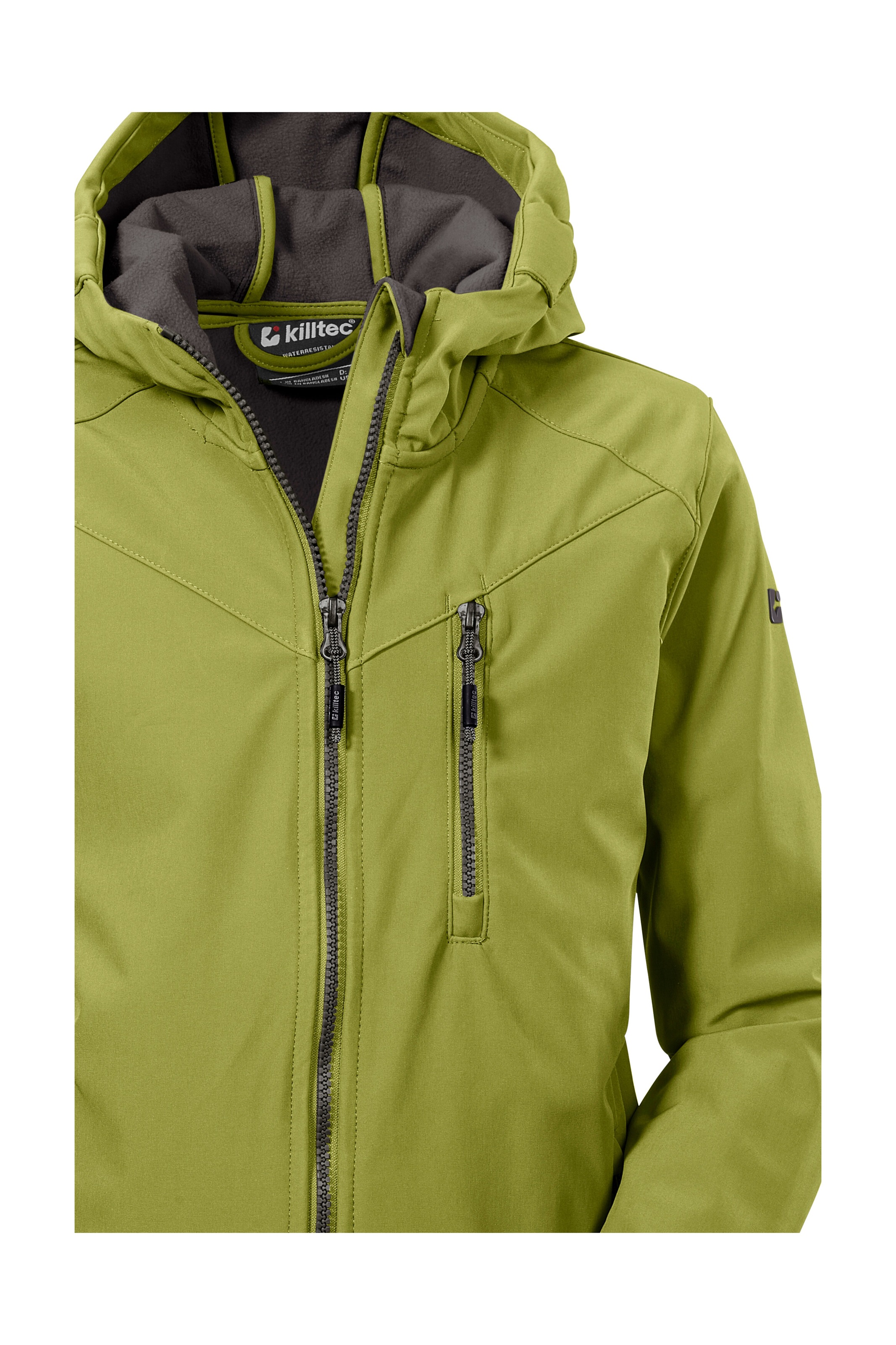 Killtec Softshelljacke »Boys Softshelljacke«, Wasserabweisende Softshelljacke mit Kapuze, Fleece und PFAs-frei