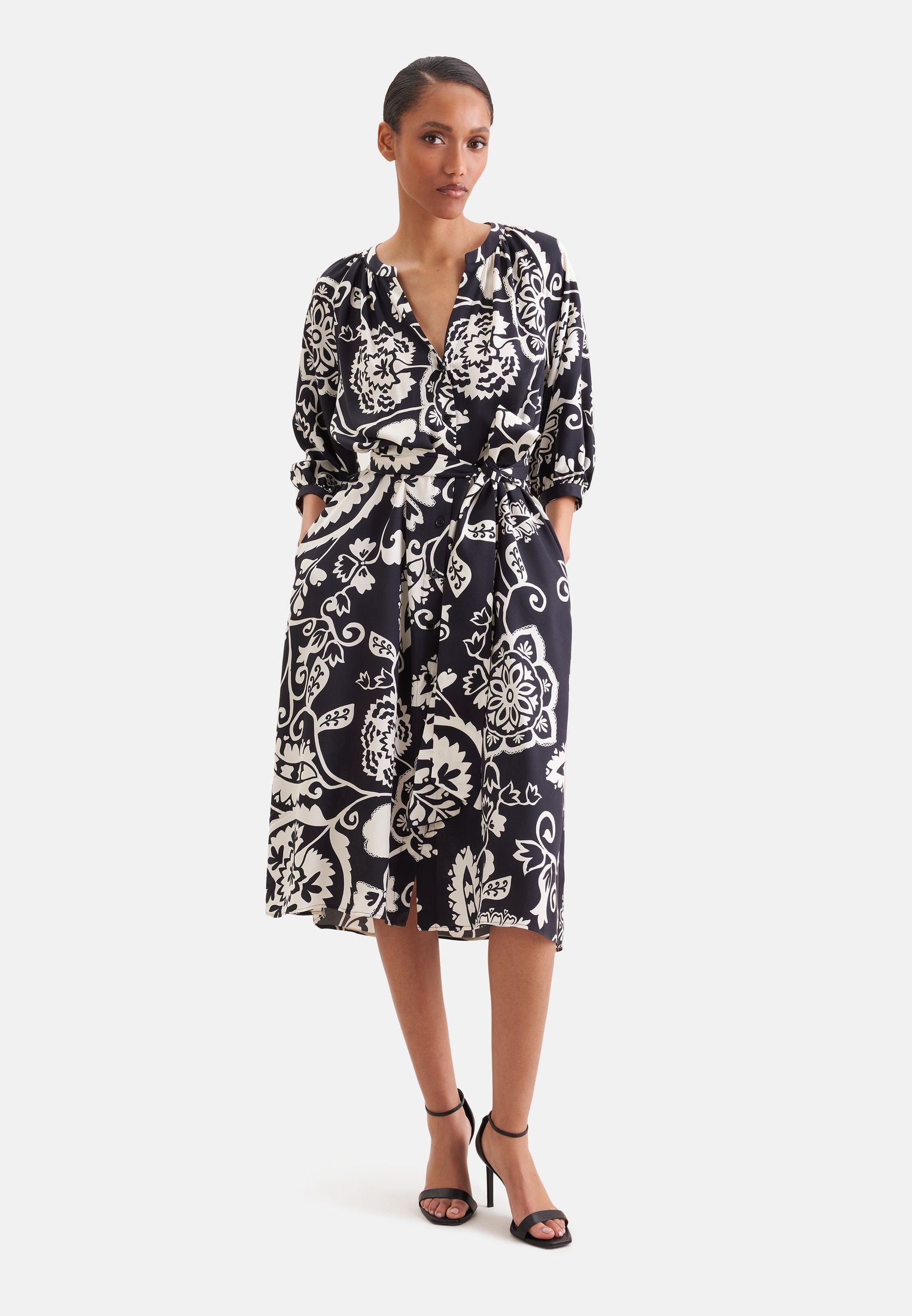 Image of seidensticker Blusenkleid 3/4 V-Neck Uni