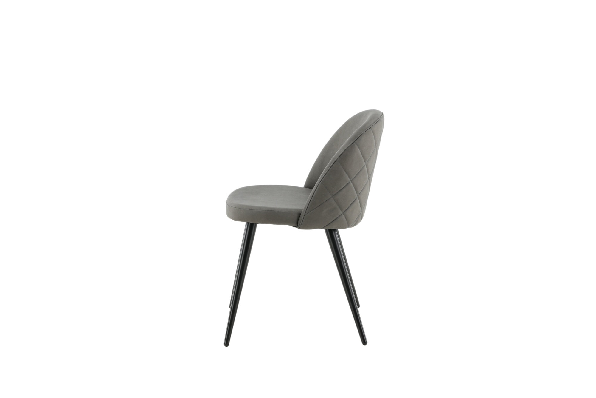 Venture Home Chaise de salle à manger »Velvet Stitches, 2er-Set Esszimmerstühle in Mikrofaser-Grau, 150 kg« () 2 cuischaise rembourrée, revêtement doux, matelassage, fer noir, élégant