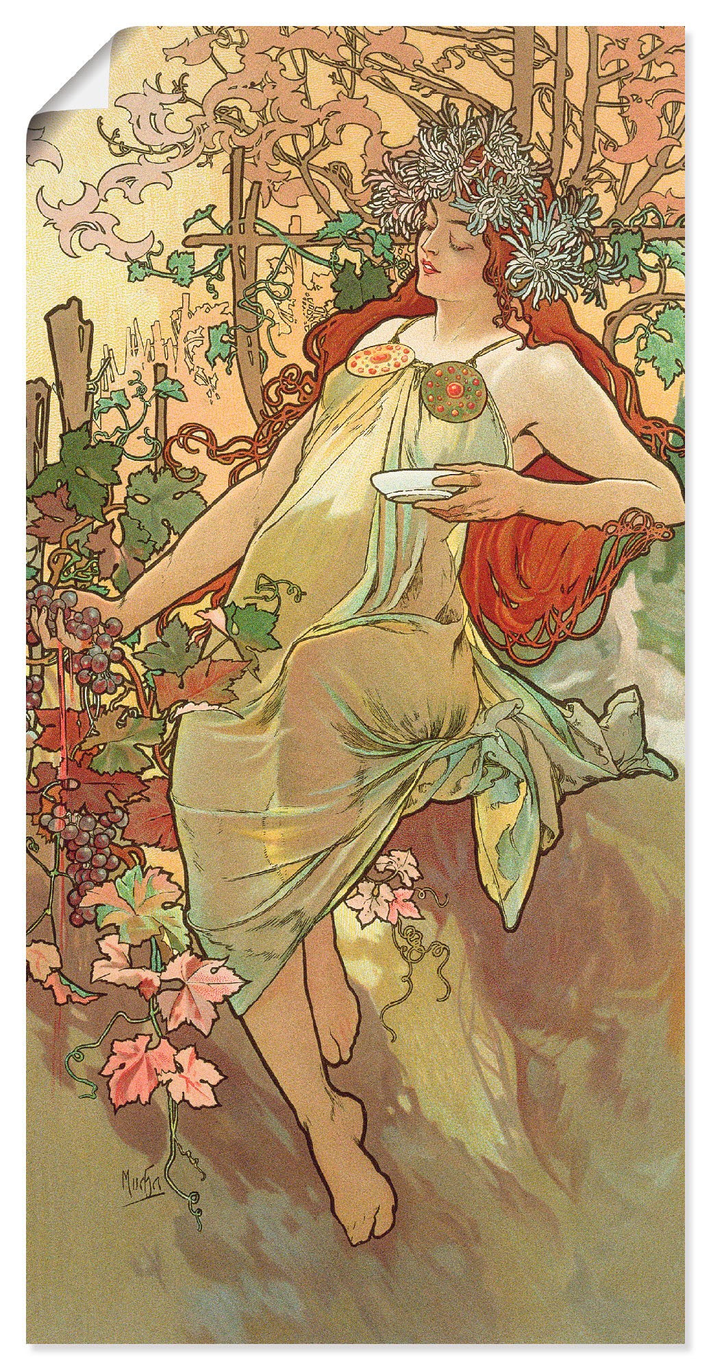 Image of Artland Wandbild »Automne (Herbst), 1896«, Frau, (1 St.), in vielen Grössen & Produktarten -Leinwandbild, Poster, Wandaufkleber / Wandtattoo auch für Badezimmer geeignet bei Ackermann Versand Schweiz