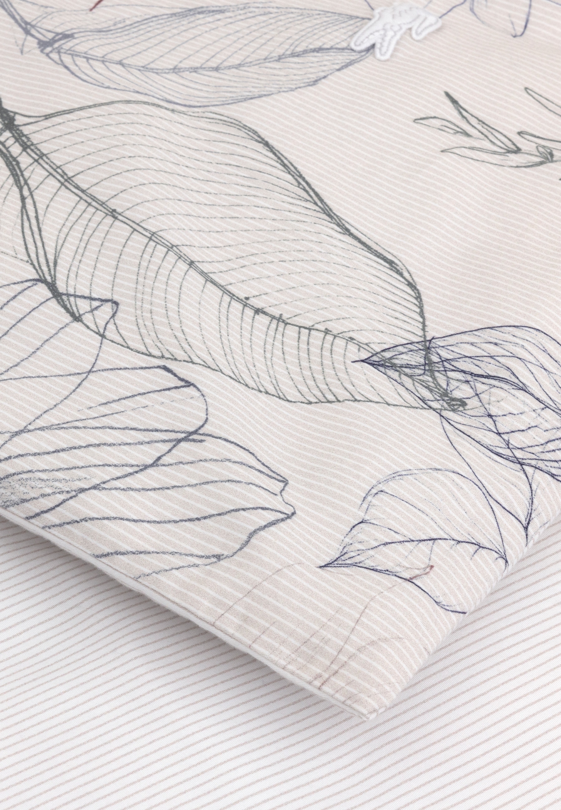 Lacoste Linge de lit réversible »LSKETCH« 2 pièces à partir de la taille 135x200 cm, PREMIUM, 100% coton, fleurs, réversible : rayures